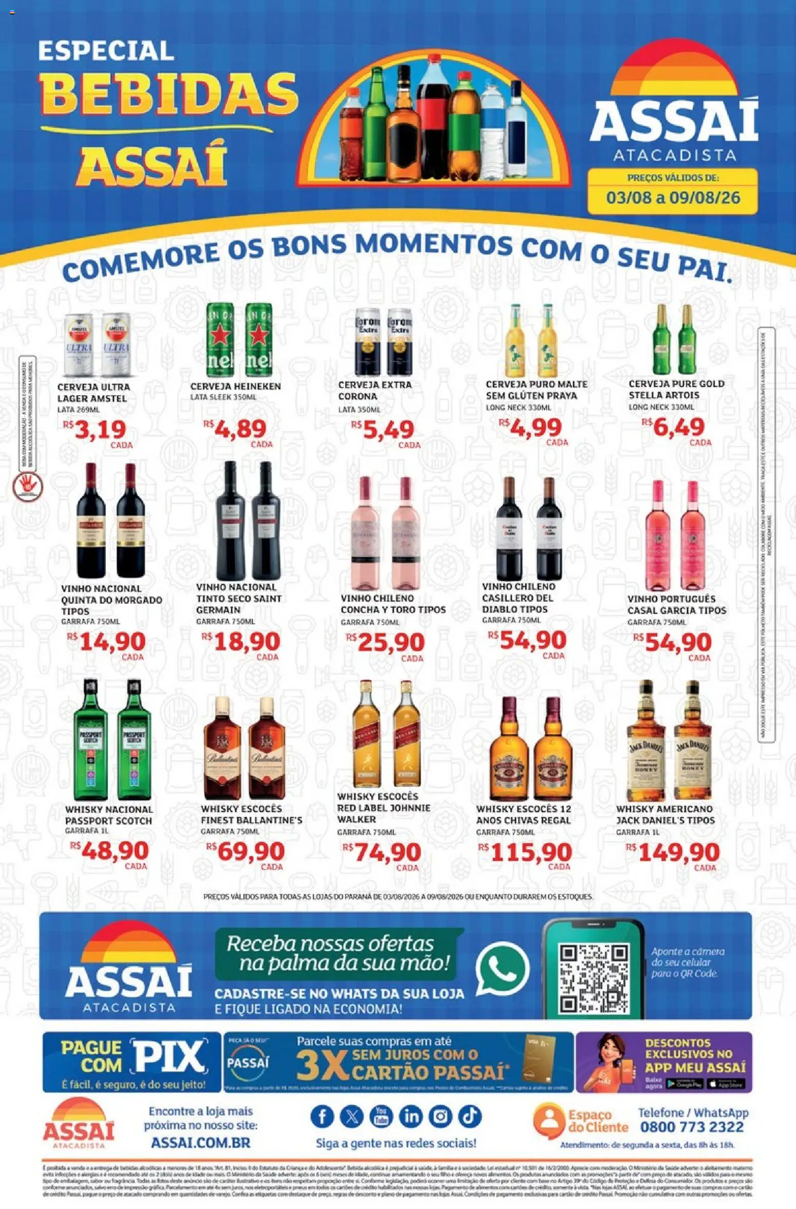 Assaí Atacadista Folheto - válido de 03/08/2026 | Página: 2 | Produtos: Celular, Cerveja, Heineken, Câmera