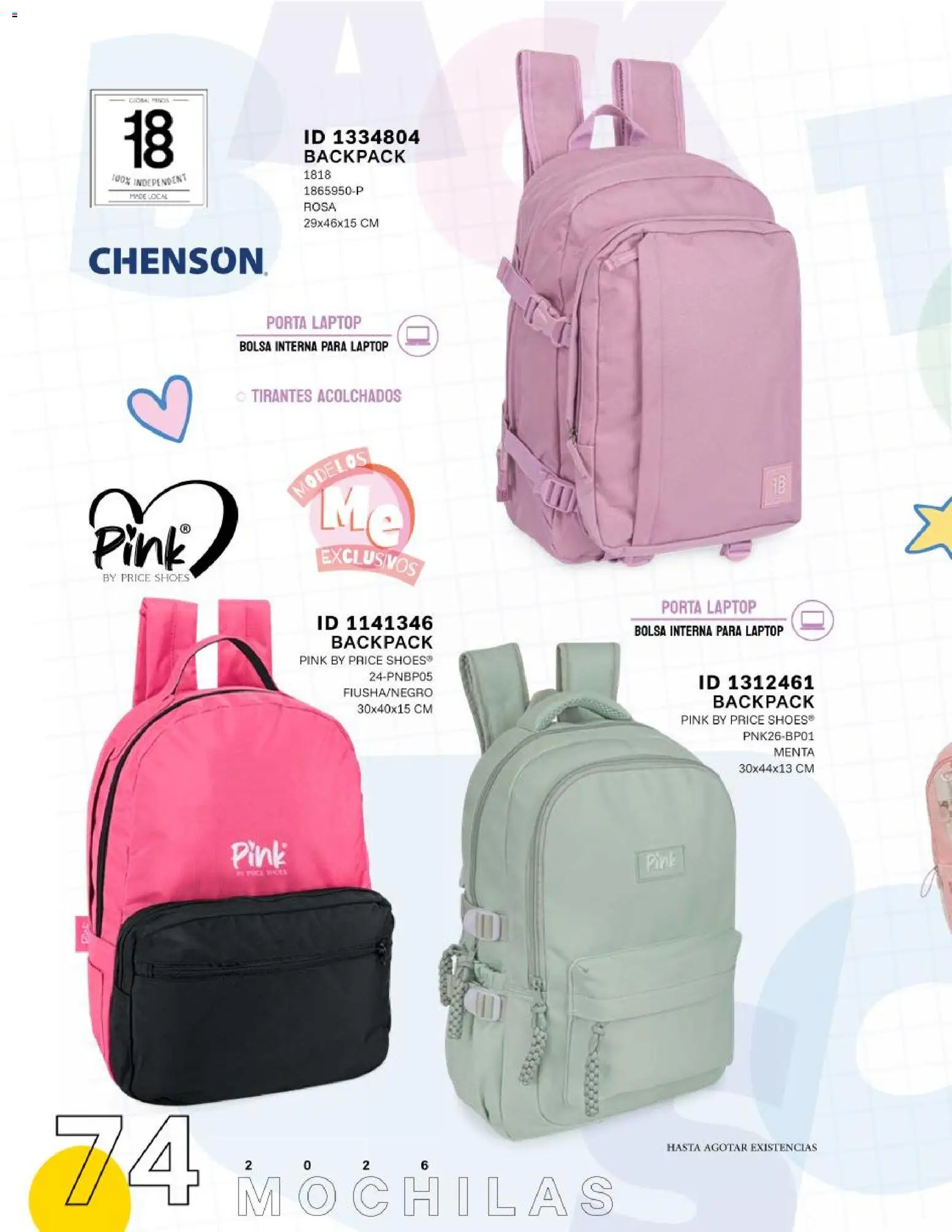 Nuevas ofertas de Price Shoes válidas en toda la República Mexicana desde el 12.06.2026. ¡Encuentra las mejores ofertas en Price Shoes catálogo Mochilas! | Página: 74 | Productos: Bolsa, Tirantes