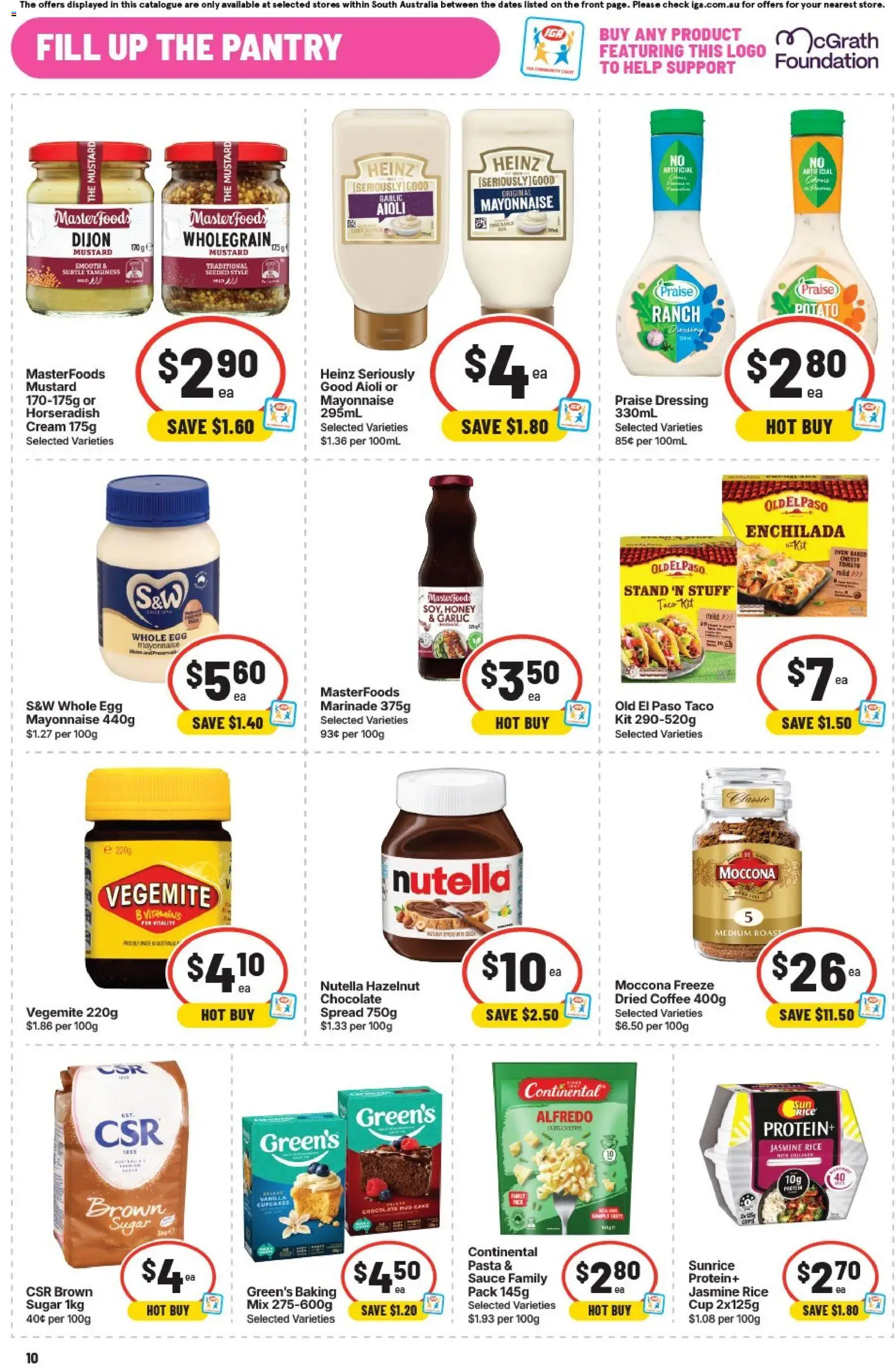 IGA catalogue - valid from 23/09/2026 | Page: 10 | Products: Hamburger, Chicken, Toast, Cheddar