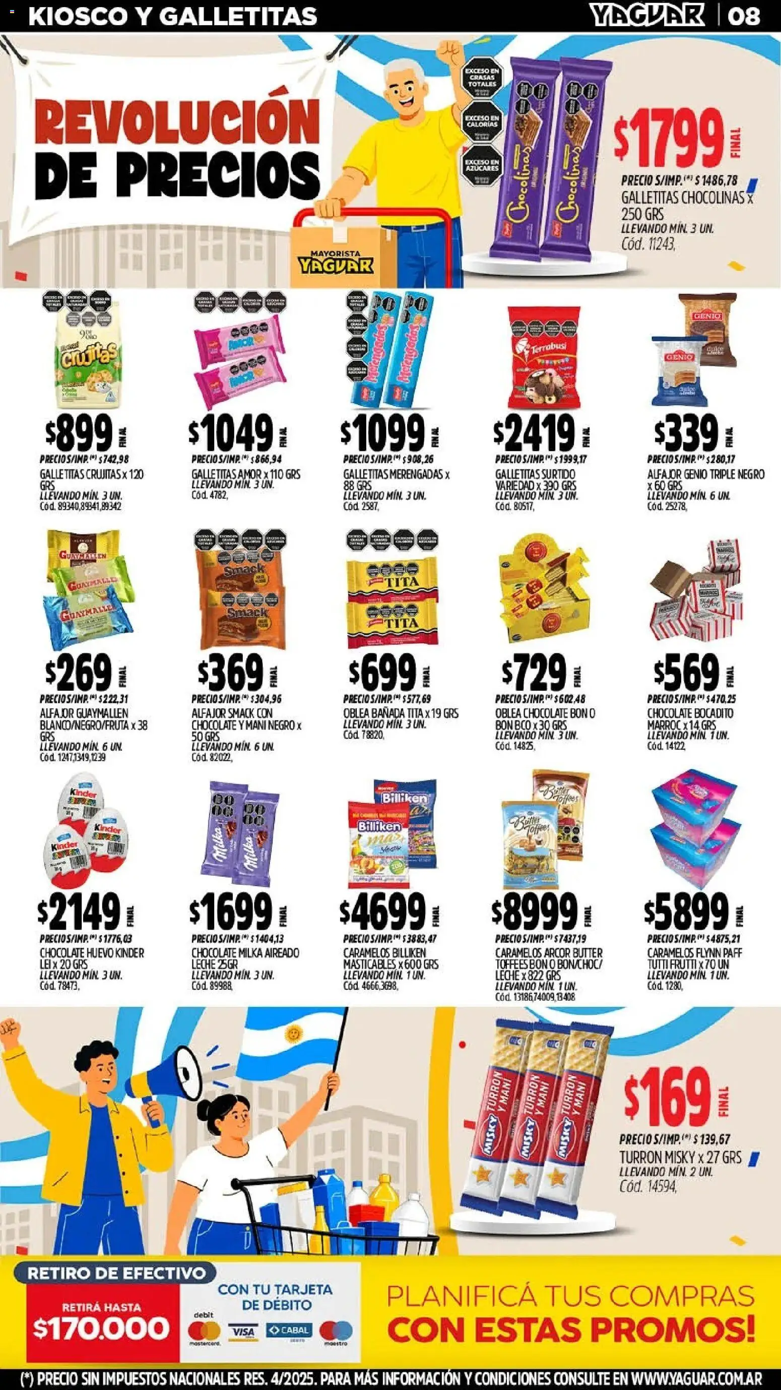 Yaguar - Oferta Semanal Chaco │ válido desde el 25.05.2026 | Página: 8 | Productos: Mani, Leche, Chocolate, Turrón