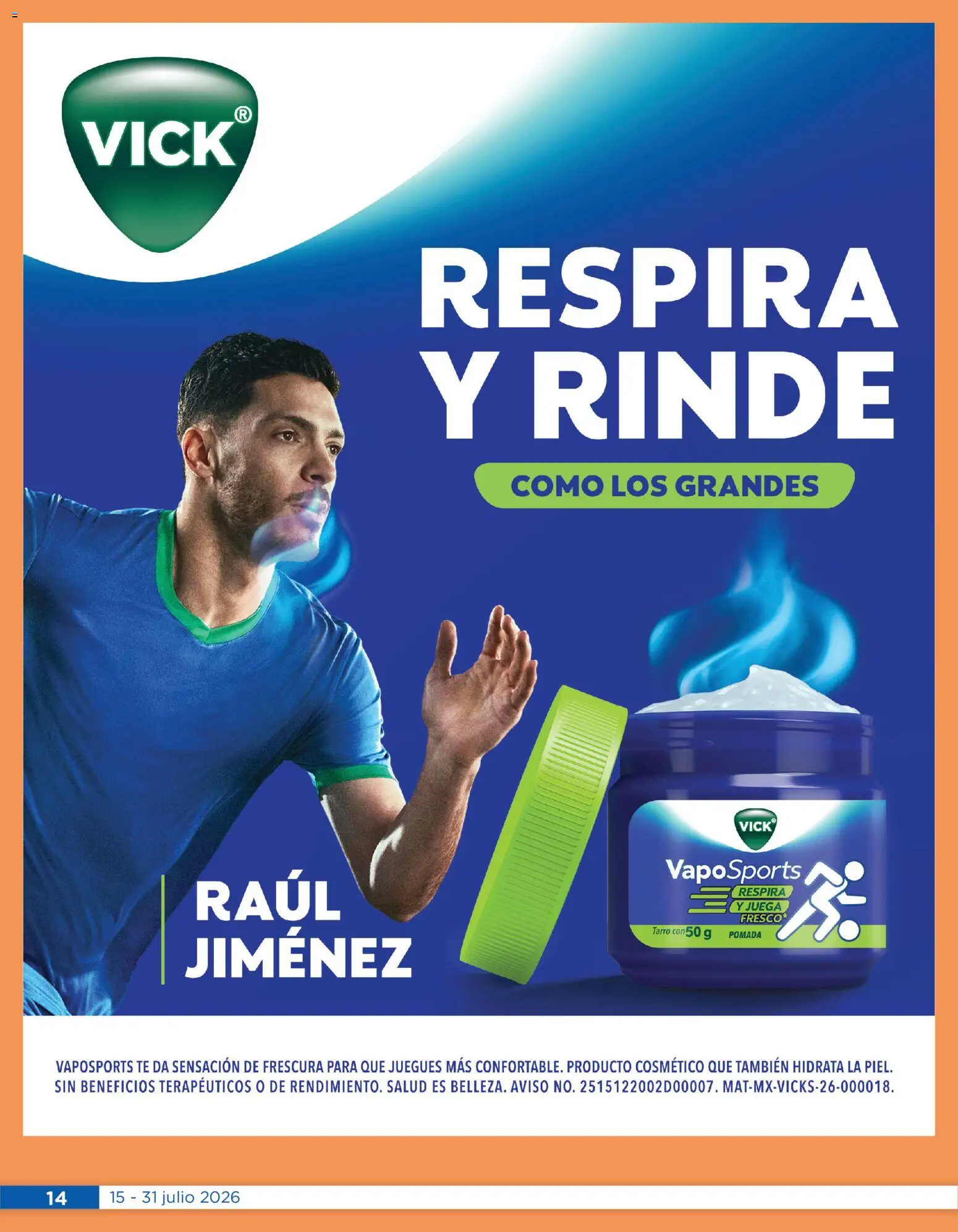 Nuevas ofertas de Chedraui válidas en toda la República Mexicana desde el 15/07/2026. ¡Encuentra las mejores ofertas en Chedraui folleto Cuidar tu salud! | Página: 14 | Productos: Pomada, Té