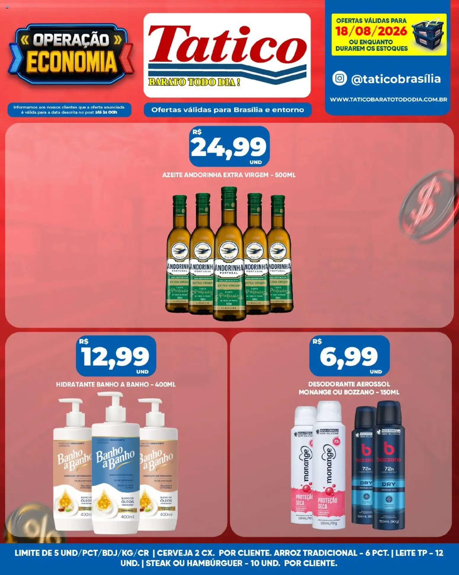 Tatico Folheto - válido de 19/08/2026 | Página: 30 | Produtos: Steak, Desodorante, Leite, Cerveja