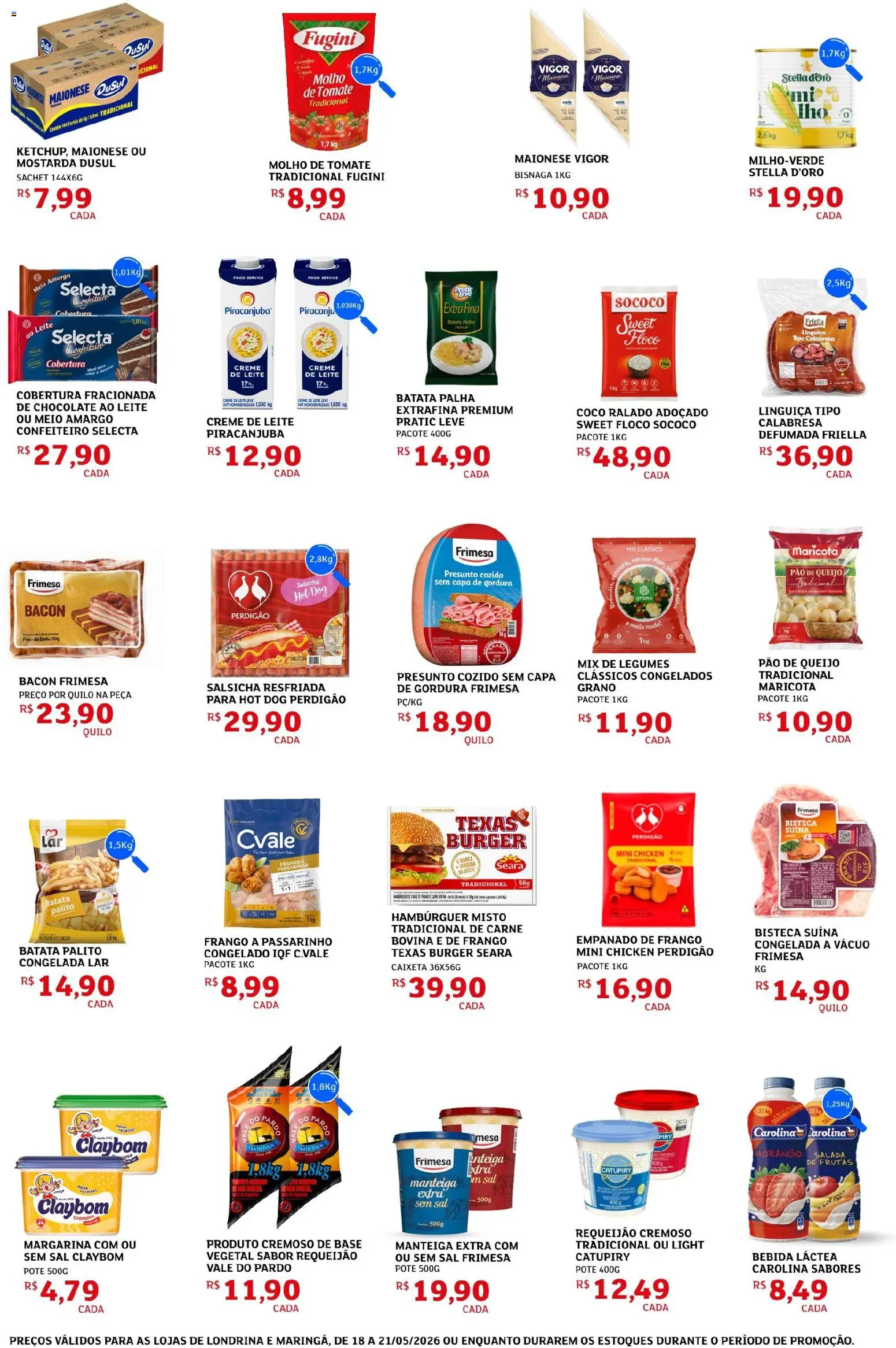 Assaí Atacadista Folheto - válido de 18.05.2026 | Página: 2 | Produtos: Manteiga, Presunto, Base, Frango