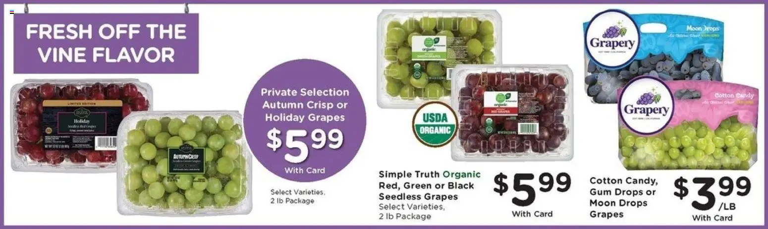 Kroger Weekly Ad - valid from 09/02/2026 | Page: 5 | Products: Candy, Grapes, Seedless grapes