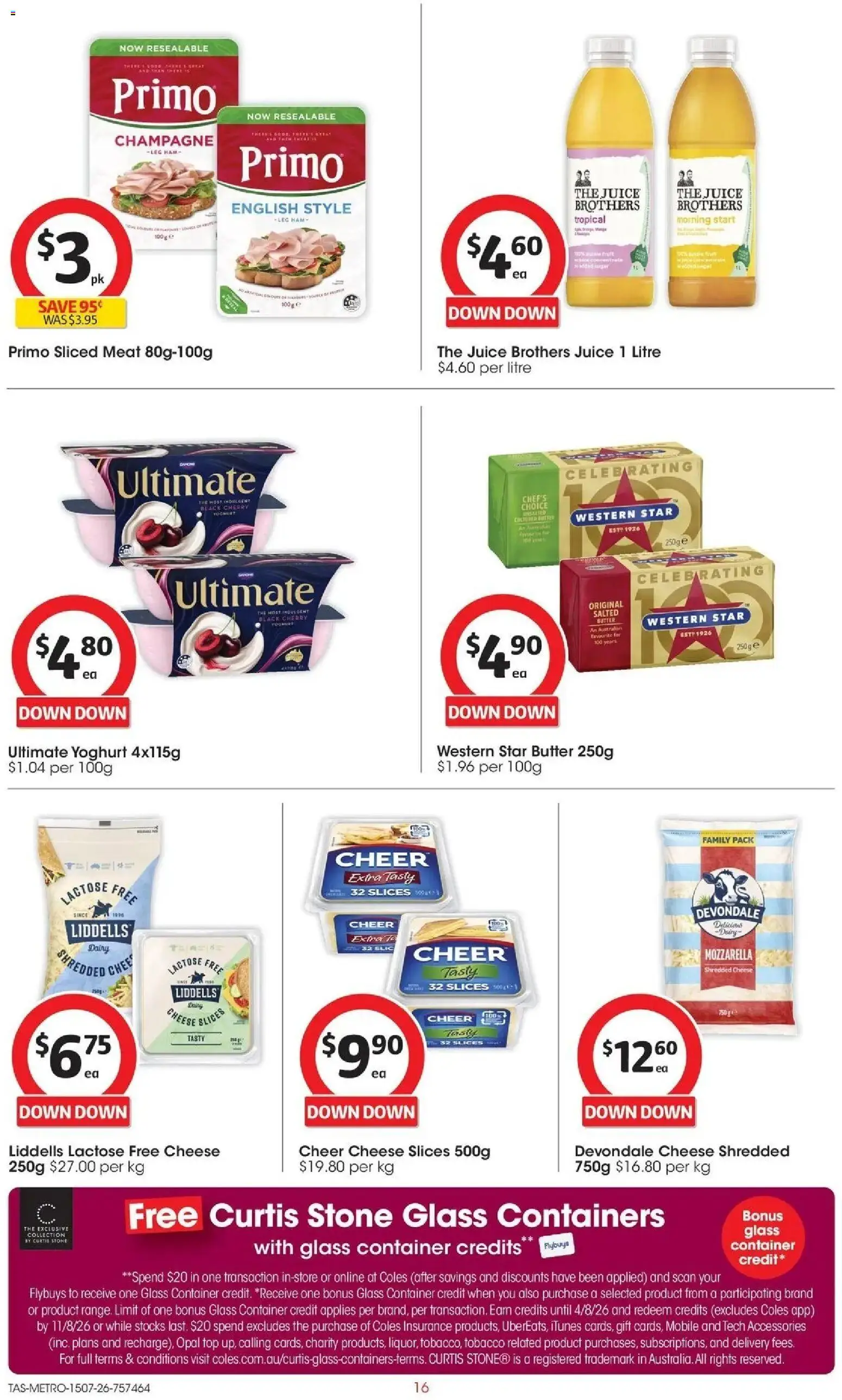 Coles catalogue - valid from 15/07/2026 | Page: 16 | Products: Butter, Yoghurt, Meat, Mobile