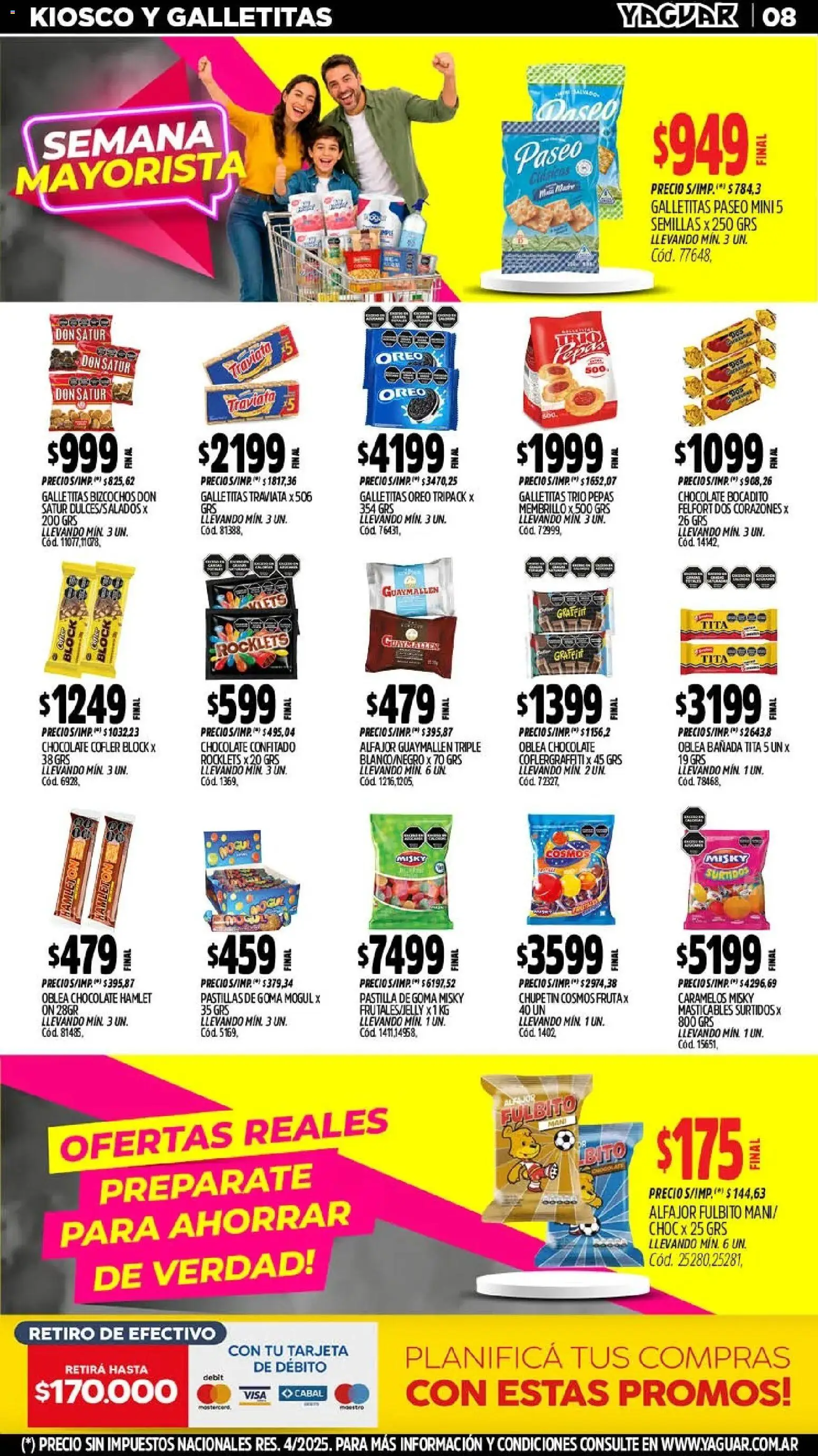 Yaguar - Oferta Semanal Mendoza │ válido desde el 18.05.2026 | Página: 8 | Productos: Mani, Semillas, Chocolate, Alfajor