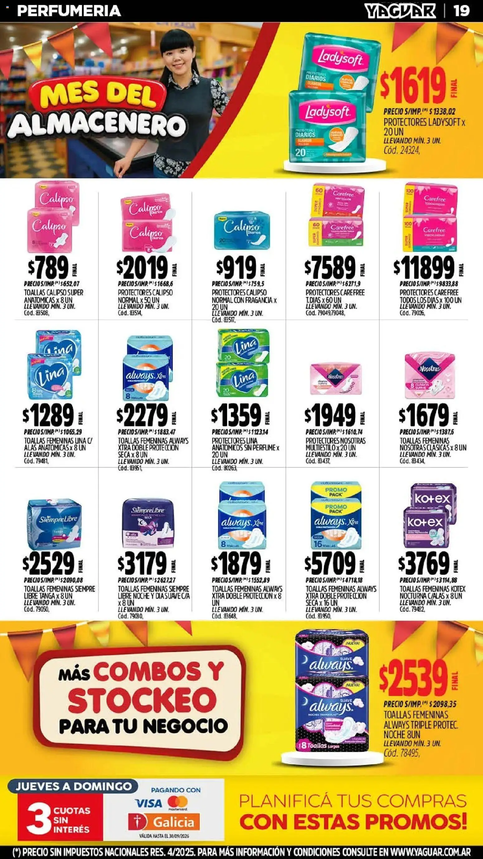 Yaguar - Oferta Semanal San Juan │ válido desde el 28/09/2026 | Página: 19 | Productos: Toallas, Perfume, Fragancia, Diarios