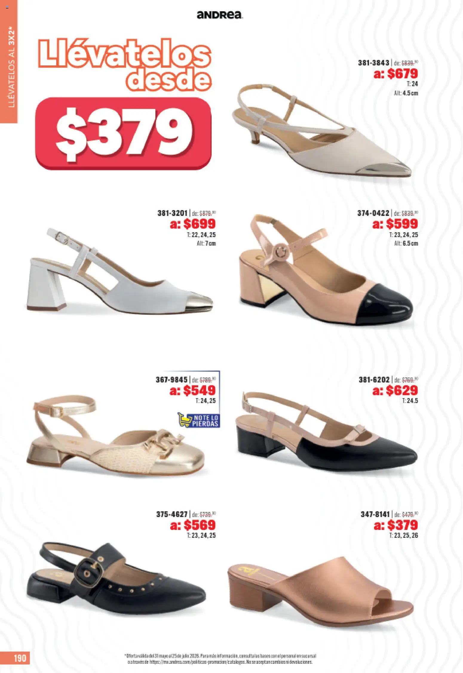Nuevas ofertas de Andrea válidas en toda la República Mexicana desde el 31.05.2026. ¡Encuentra las mejores ofertas en Andrea catálogo Outlet! | Página: 190