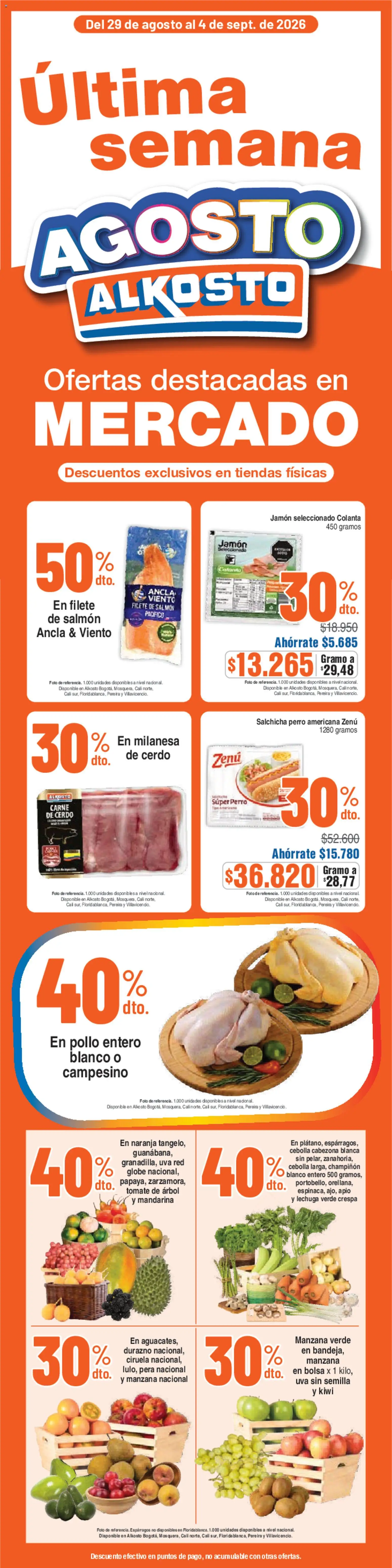 Alkosto revista - valida desde el 29/08/2026 | Página: 1 | Productos: Apio, Bolsa, Tomate, Milanesa