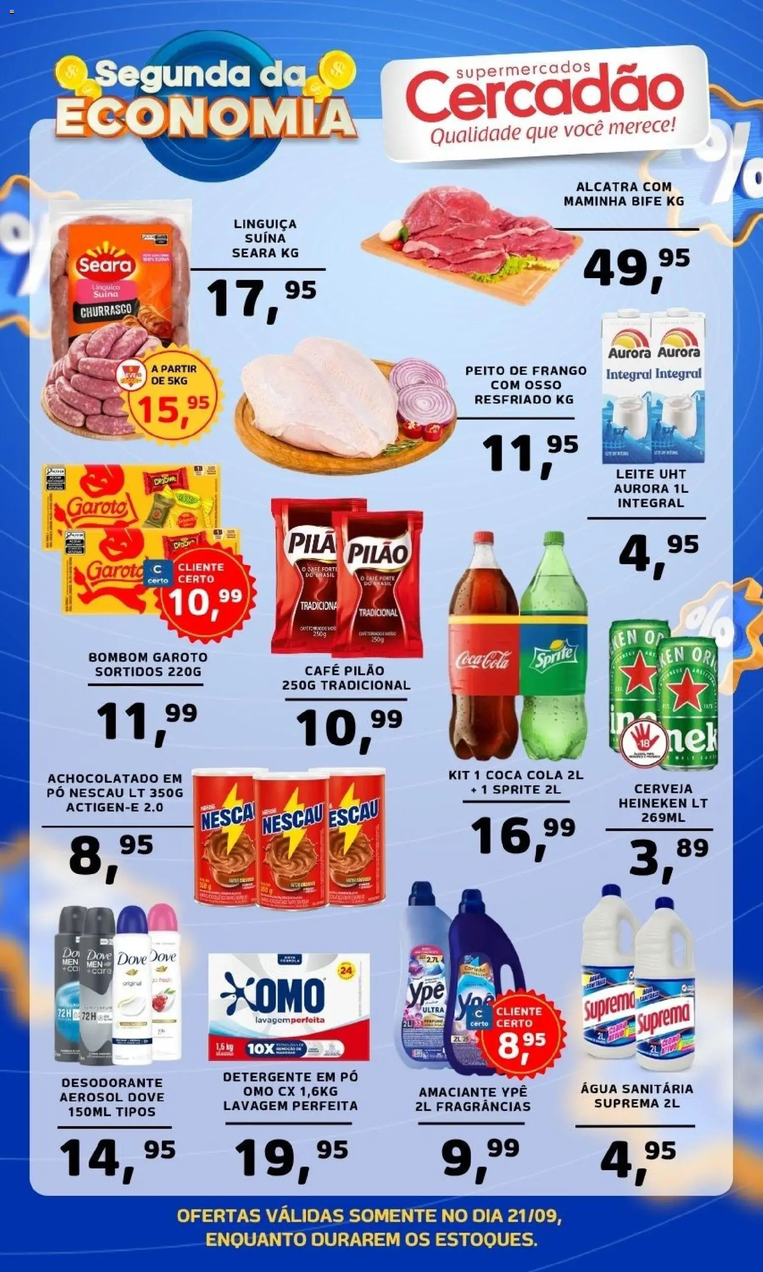 Cercadão Folheto - válido de 21/09/2026 | Página: 1 | Produtos: Desodorante, Cola, Frango, Bombom