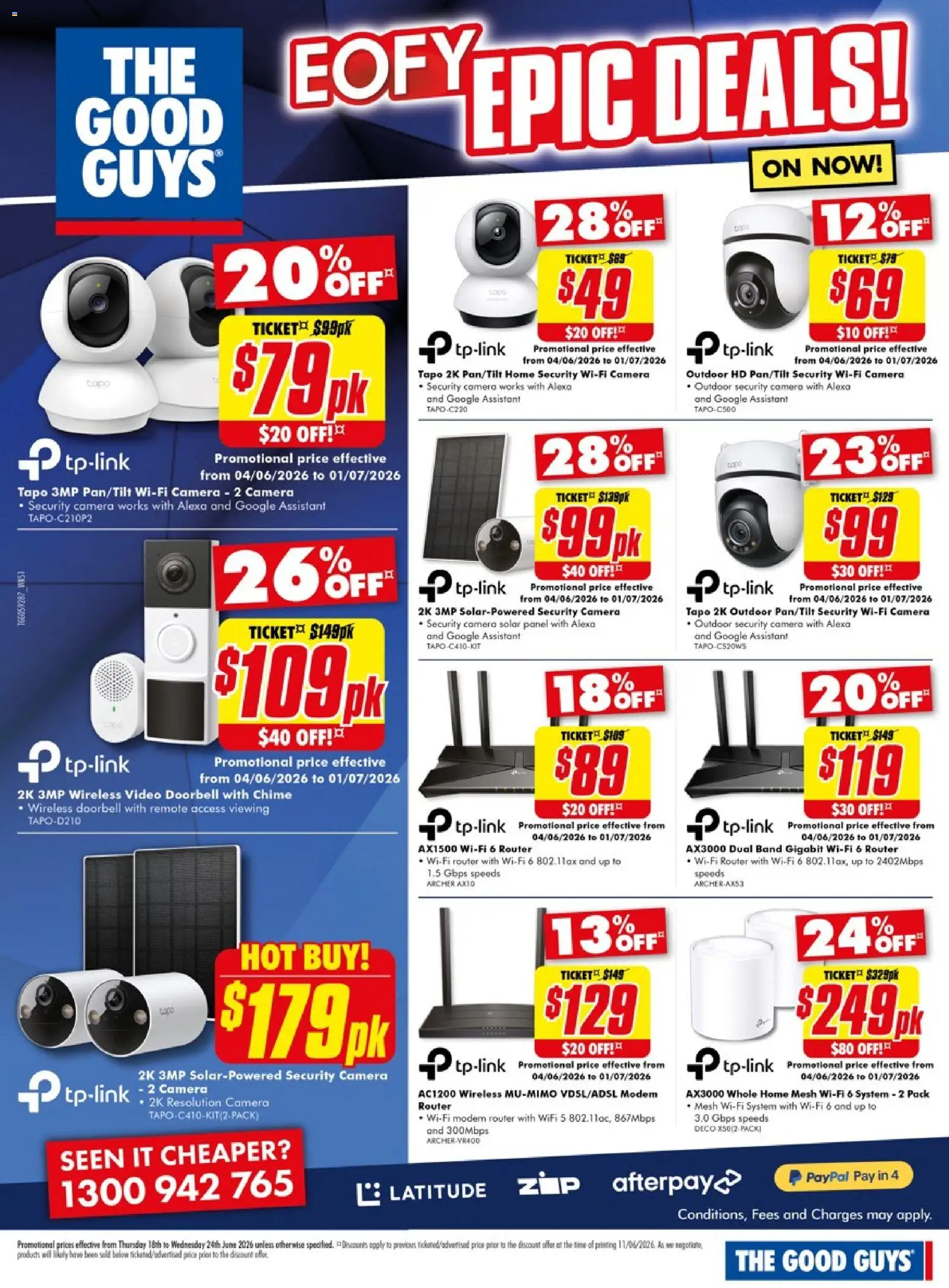 The Good Guys catalogue - valid from 18.06.2026 | Page: 17 | Products: Doorbell, Camera, WIFI modem, Modem