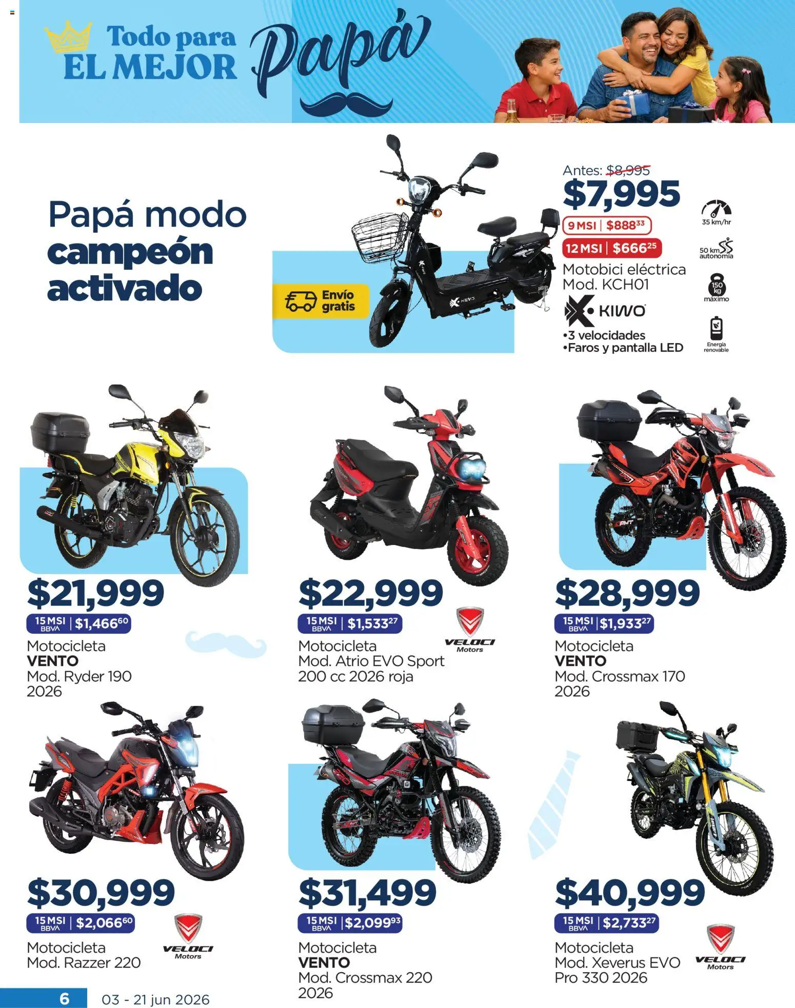 Nuevas ofertas de Chedraui válidas en toda la República Mexicana desde el 03.06.2026. ¡Encuentra las mejores ofertas en Chedraui folleto Todo para papá! | Página: 6 | Productos: Papa