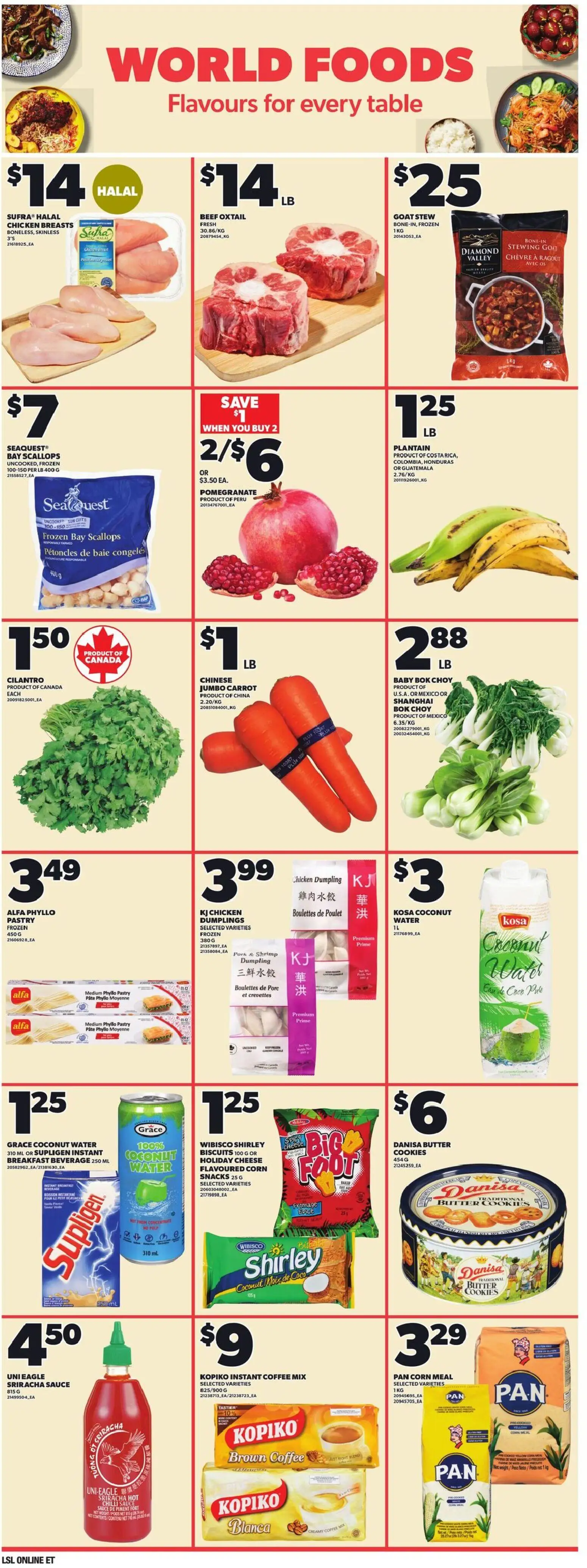 Loblaws flyer valid from Jul 16, 2026 | Page: 8 | Products: Coconut, Carrot, Chicken breasts, Shrimp