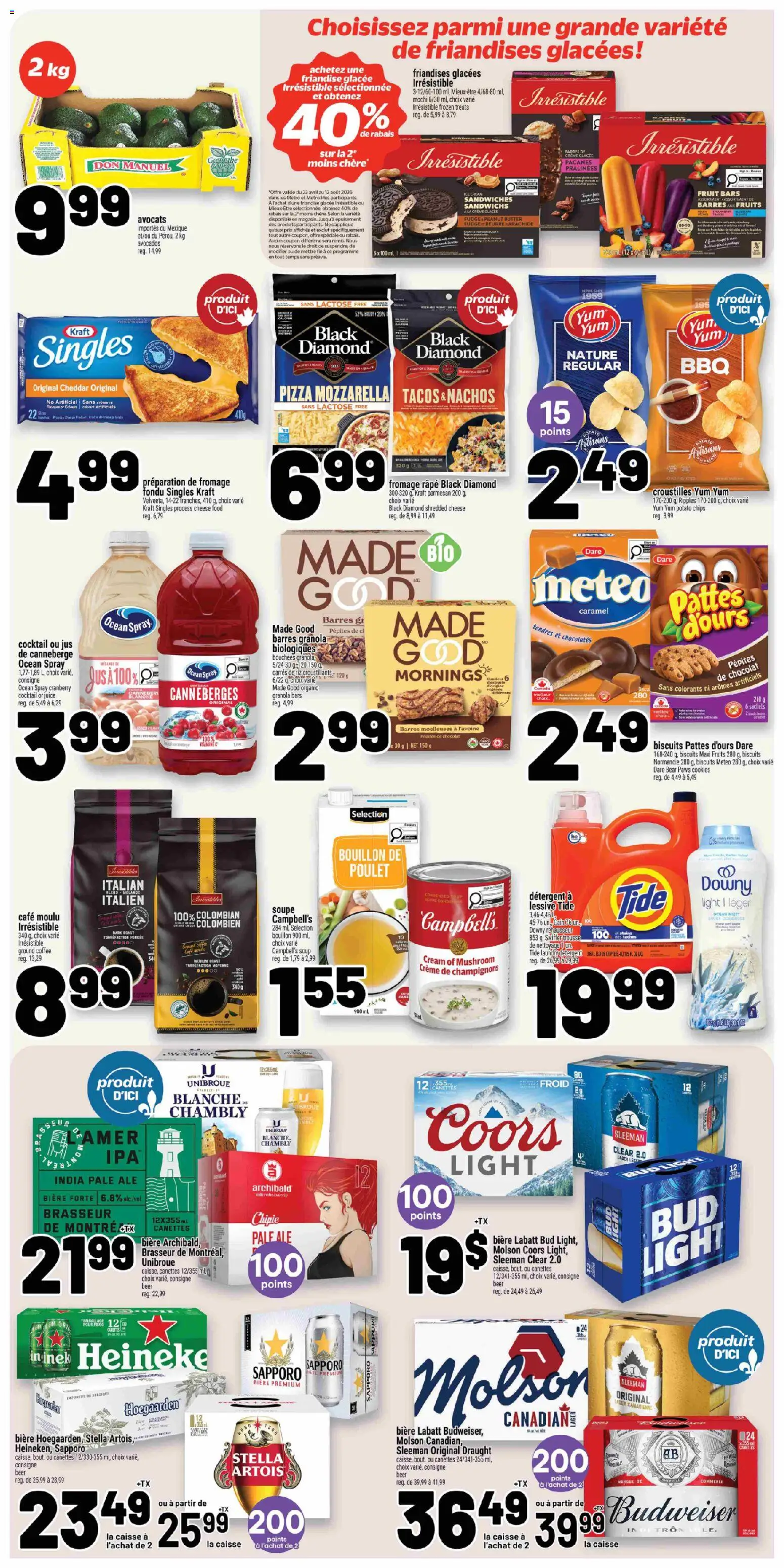 Metro flyer valid from Jul 2, 2026 | Page: 3 | Products: Cookies, Cheese, Juice, Beer