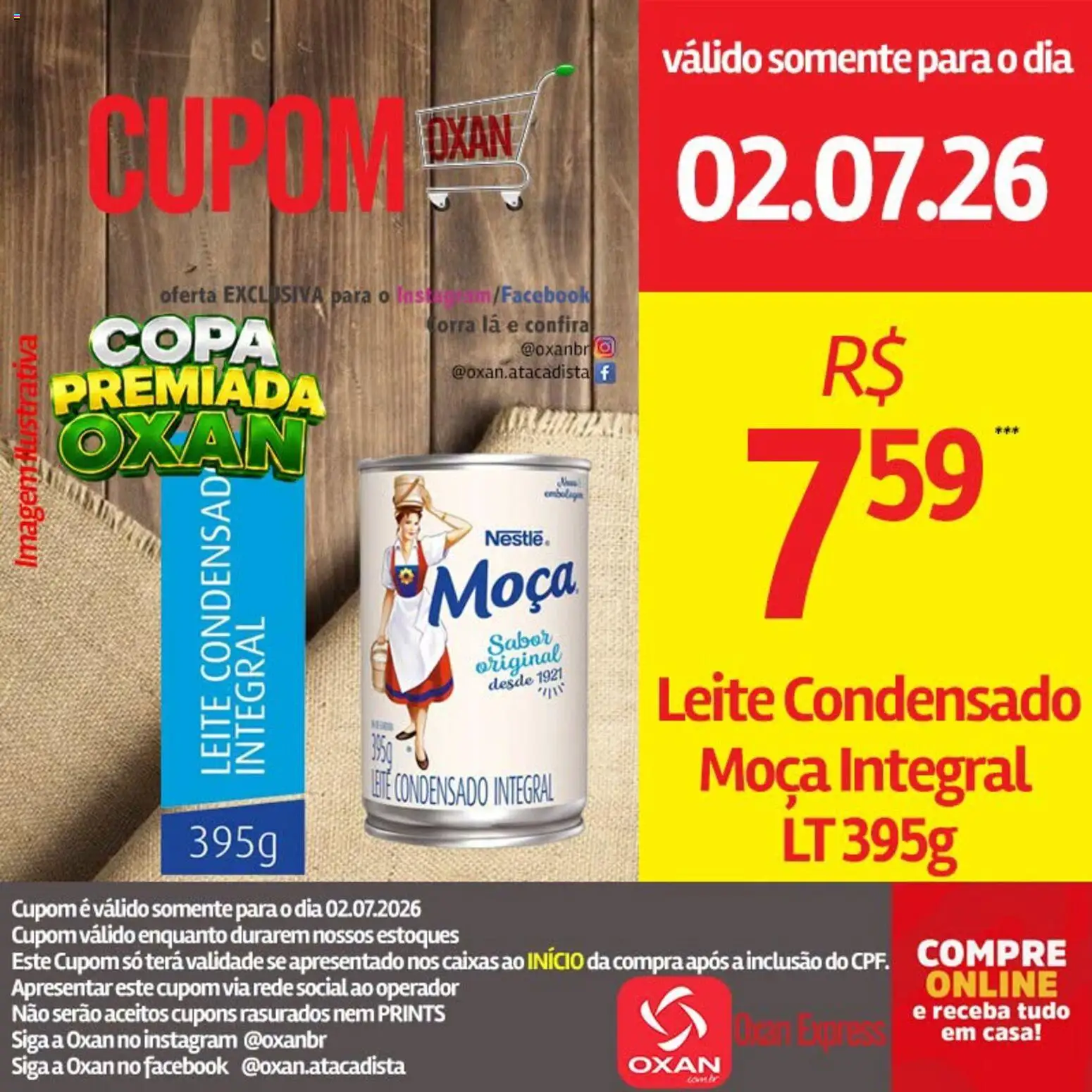 Oxan Atacadista Folheto - válido de 02/07/2026 | Página: 14 | Produtos: Leite, Copa, Leite condensado