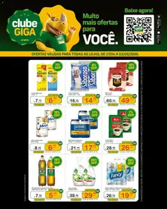 GIGA Atacado ofertas Clube - Pré-Visualização do folheto da loja GIGA Atacado, válido de 27.04.2026 | Página: 1 | Produtos: Guaraná, Arroz, Roupas, Papel higiênico