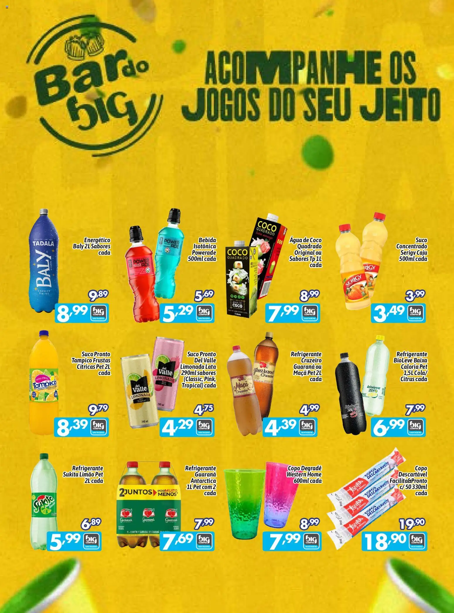 Big Compra Folheto - válido de 05.06.2026 | Página: 9 | Produtos: Energético, Suco, Copos, Jogos