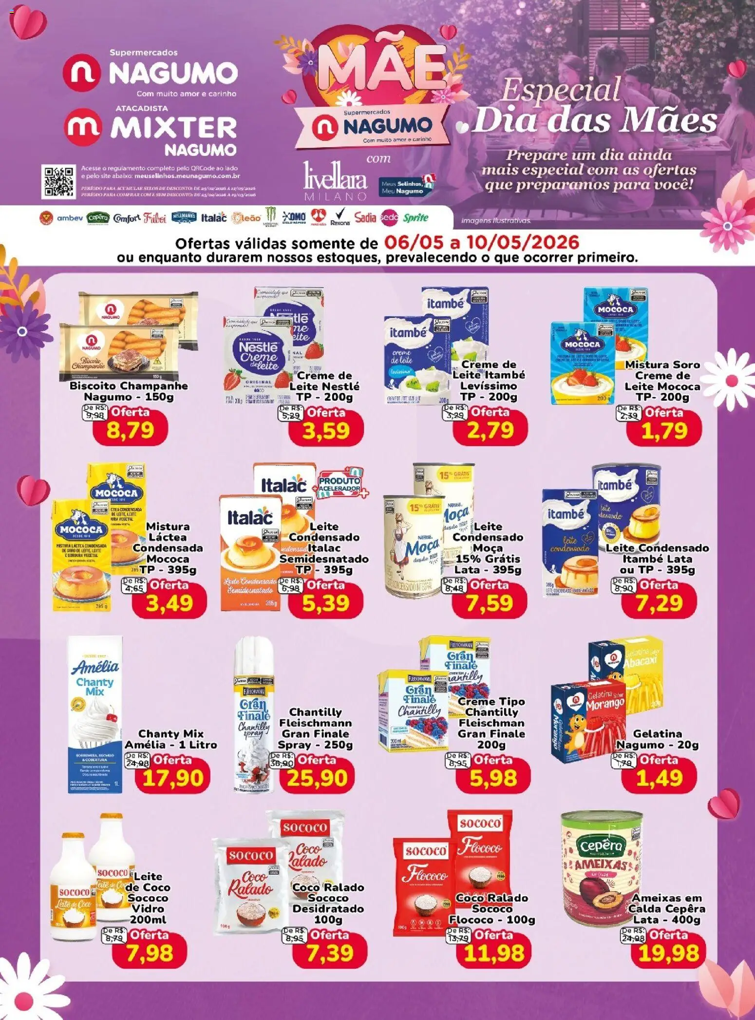 Nagumo Folheto - válido de 06.05.2026 | Página: 1 | Produtos: Leite, Creme, Rexona, Leite condensado