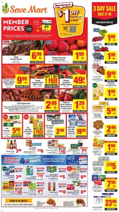 Preview of Save Mart weekly ads valid from 07/15/2026 | Page: 1