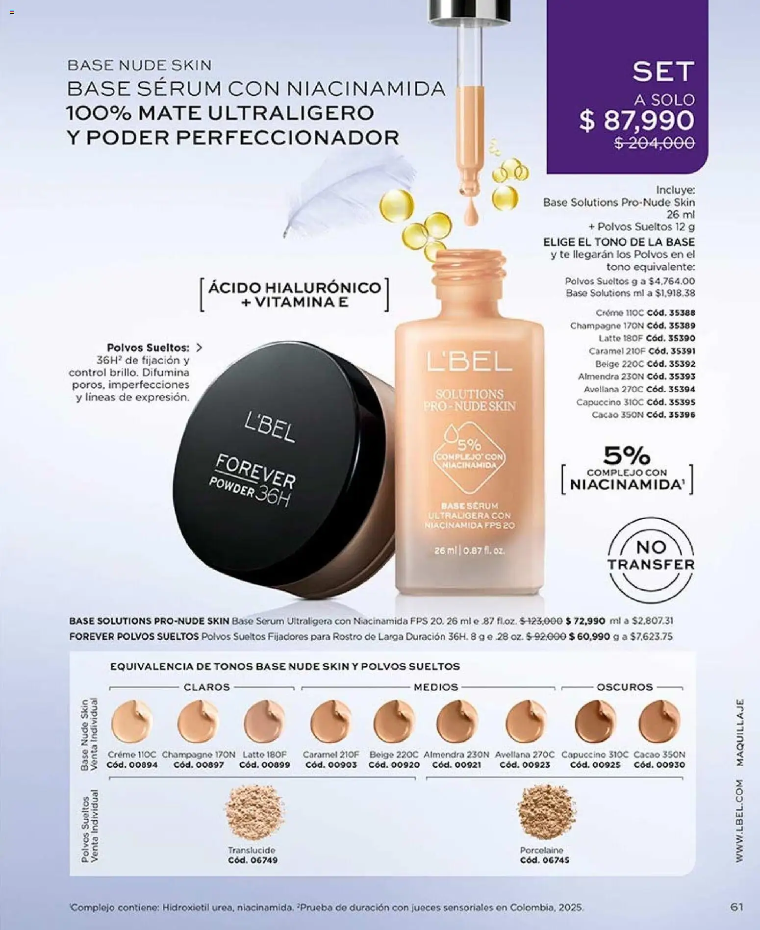 L'Bel revista - valida desde el 17/08/2026 | Página: 61 | Productos: Individual, Maquillaje, Perfeccionador, Cacao