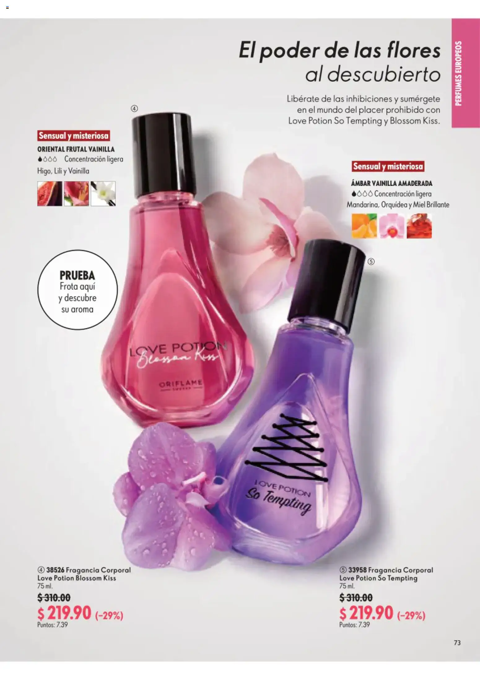 Nuevas ofertas de Oriflame válidas en toda la República Mexicana desde el 01/08/2026. ¡Encuentra las mejores ofertas en Oriflame campaña 11 2026! | Página: 73 | Productos: Fragancia