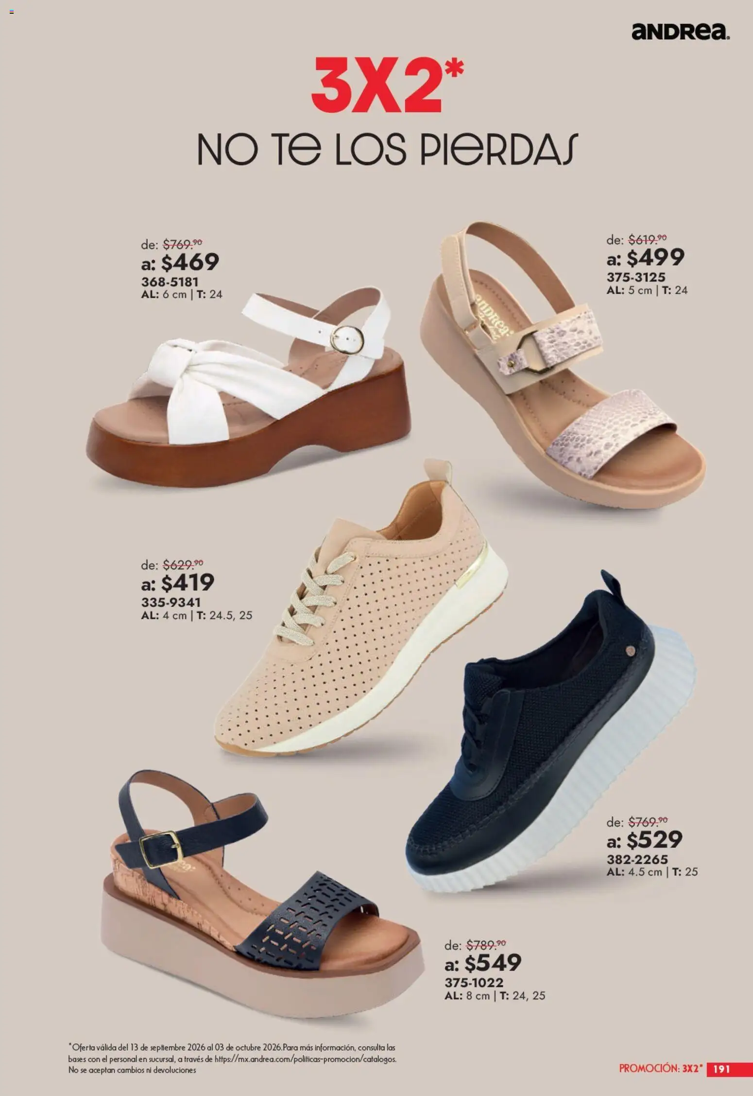 Nuevas ofertas de Andrea válidas en toda la República Mexicana desde el 13/09/2026. ¡Encuentra las mejores ofertas en Andrea catálogo Outlet! | Página: 191 | Productos: Té