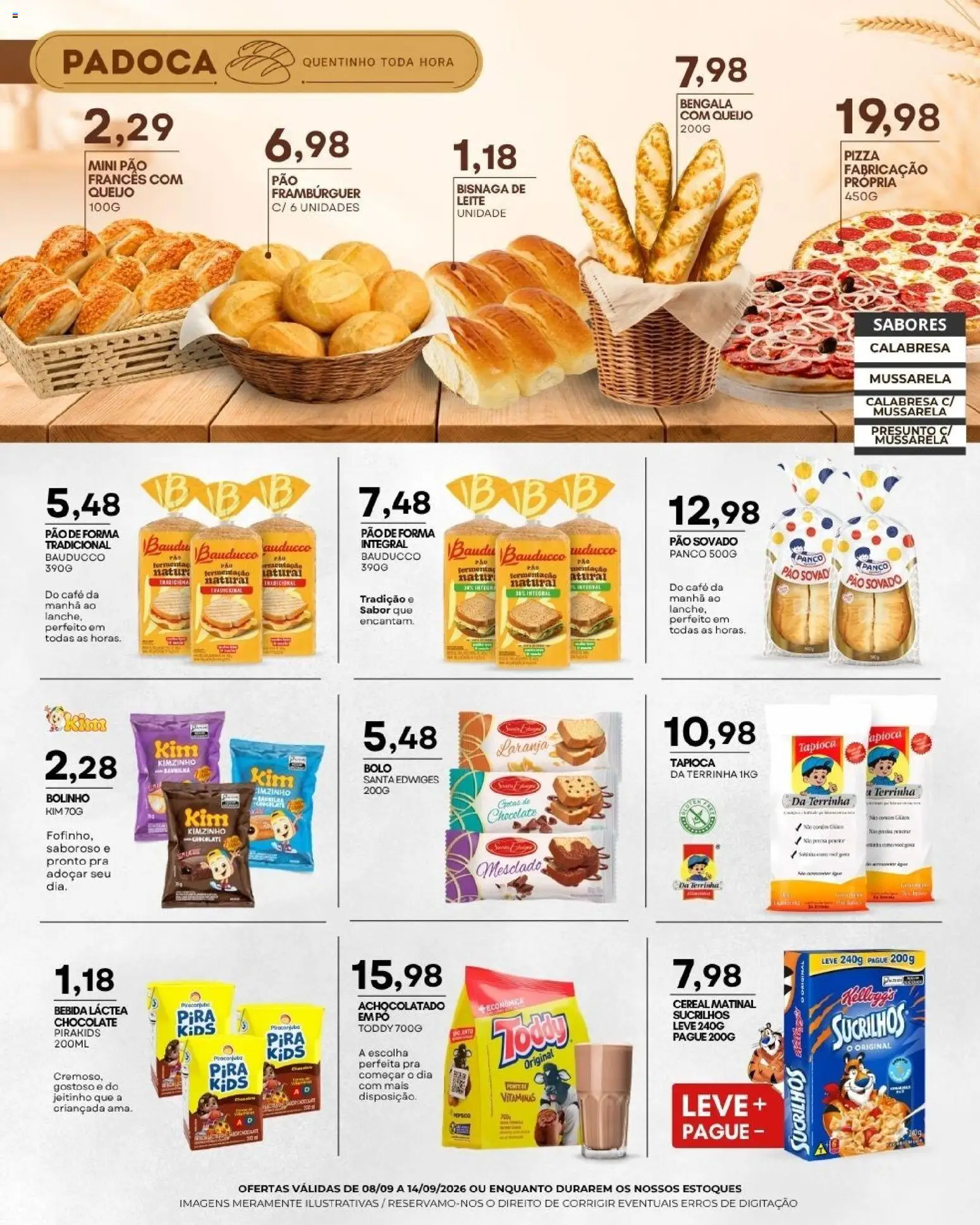 Mercadão Atacadista Folheto - válido de 08/09/2026 | Página: 7 | Produtos: Pó, Tapioca, Pão, Sucrilhos