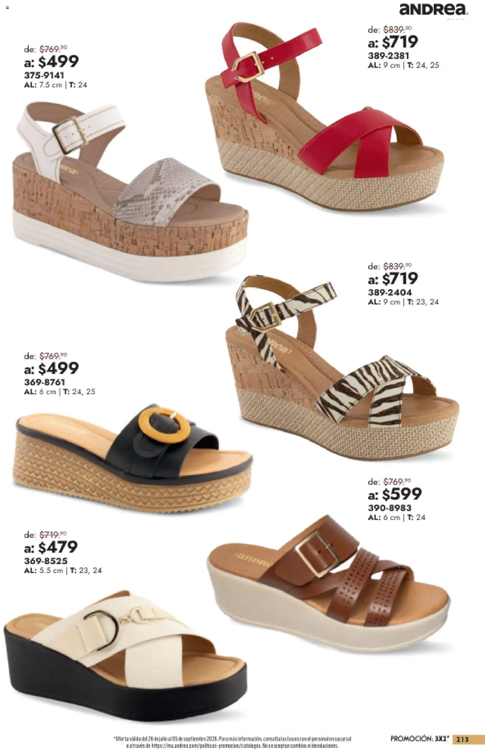 Nuevas ofertas de Andrea válidas en toda la República Mexicana desde el 26/07/2026. ¡Encuentra las mejores ofertas en Andrea catálogo Outlet! | Página: 213