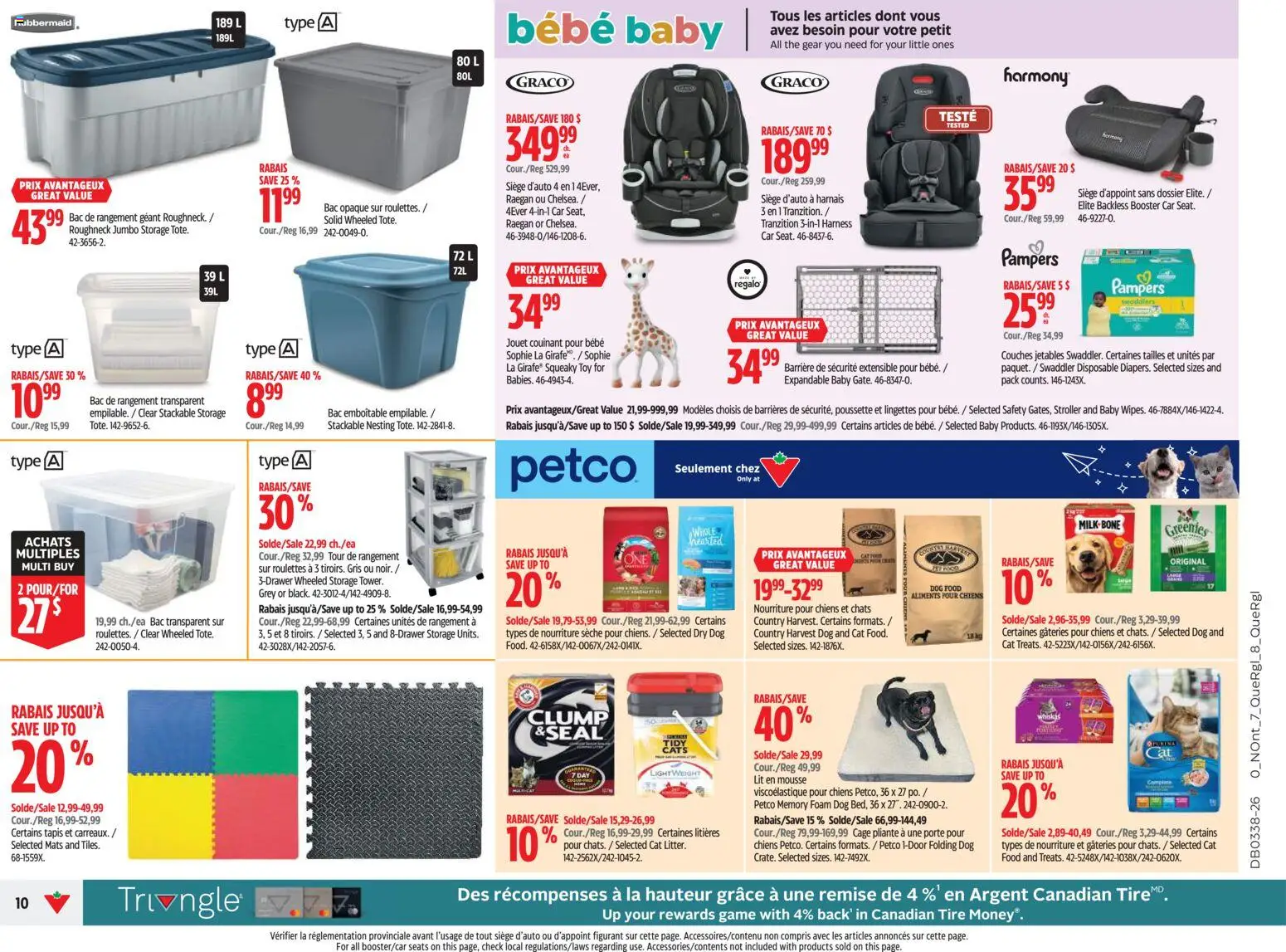 Canadian Tire flyer valid from Sep 17, 2026 | Page: 10 | Products: Whole milk, Dog food, Food, Milk