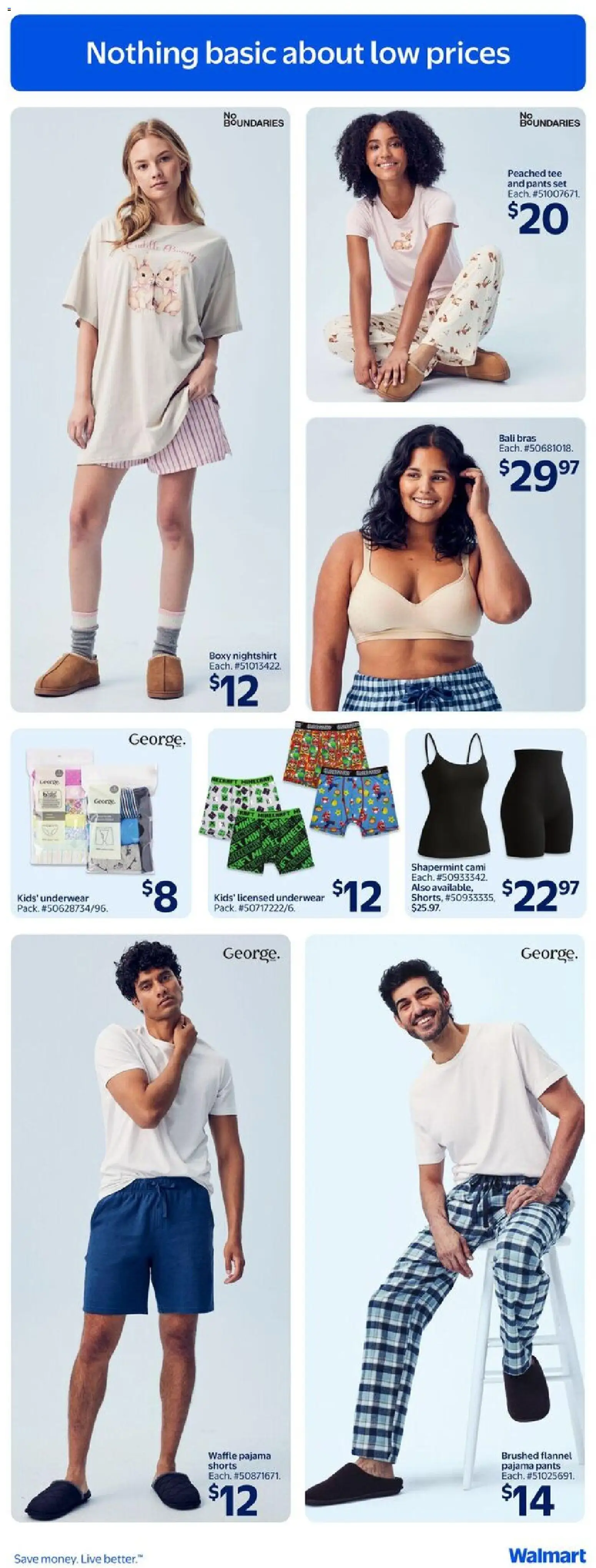 Walmart flyer valid from Jul 23, 2026 | Page: 11 | Products: Shoes, Pants, Shorts, Bra
