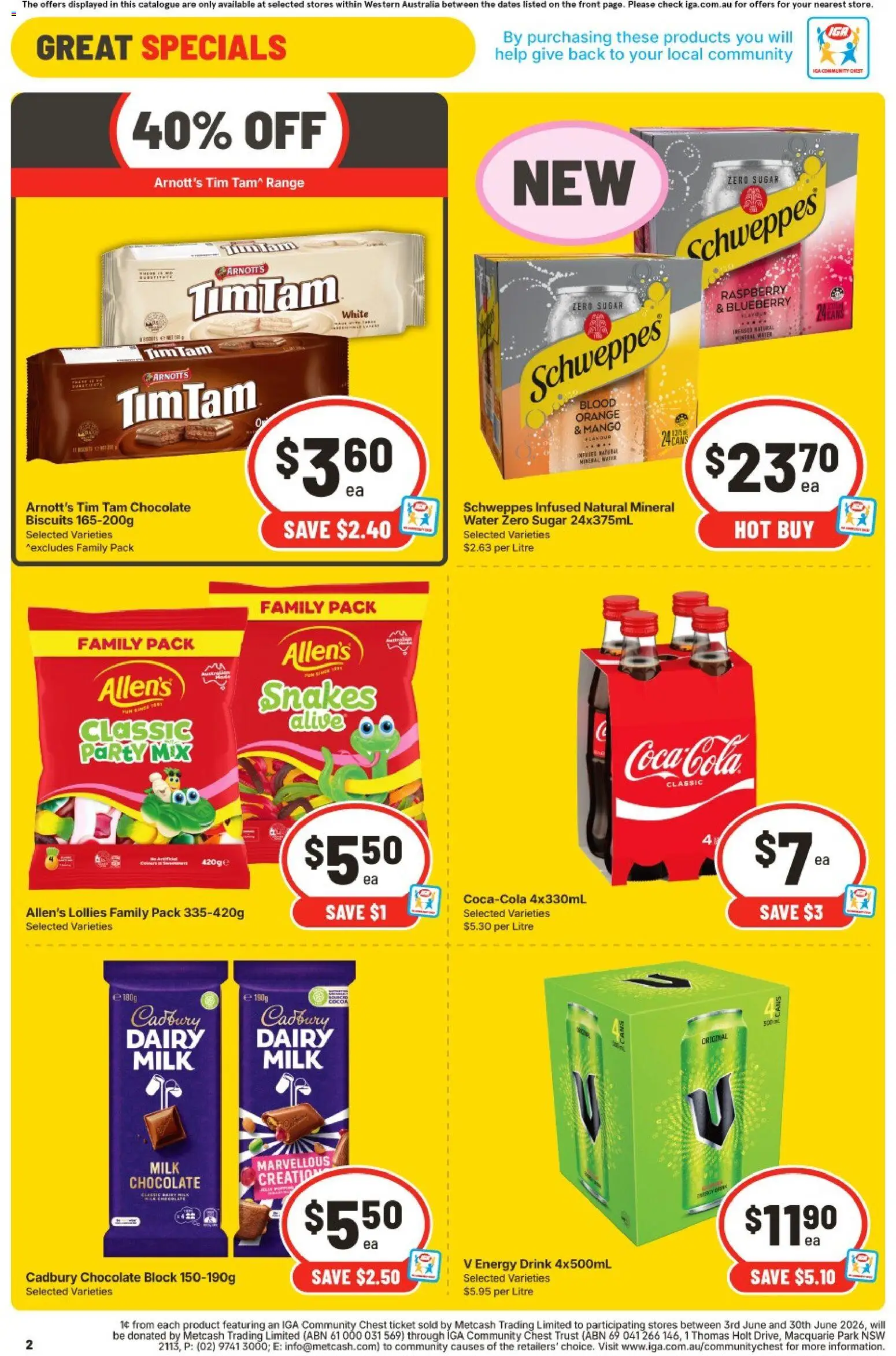 IGA catalogue - valid from 03.06.2026 | Page: 2 | Products: Lollies, Biscuits, Mango, Raspberry