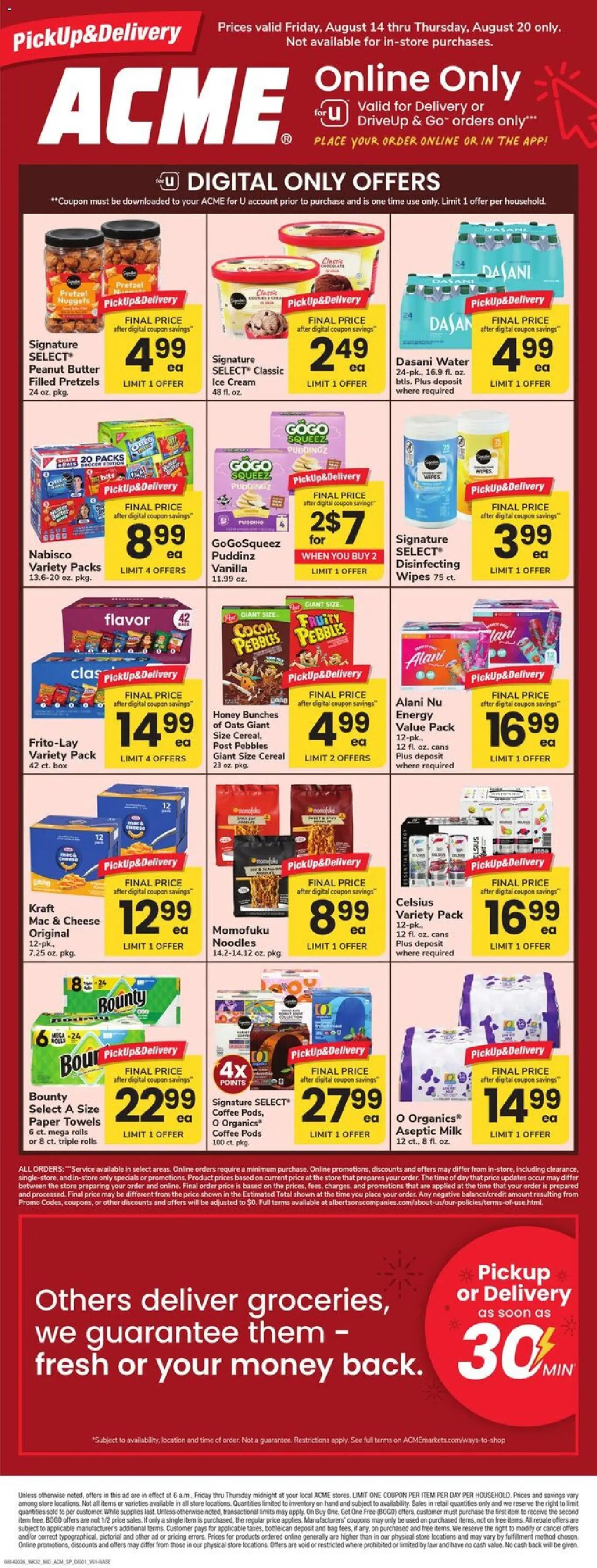 Acme Specialty Publication - valid from 08/14/2026 | Page: 1 | Products: Box, Honey, Cocoa, Cream