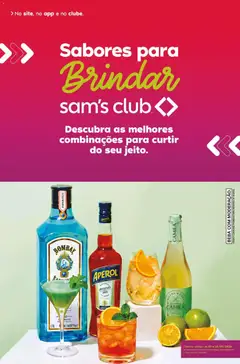 Sam's Club ofertas Sabores para Brindar - Pré-Visualização do folheto da loja Sam's Club, válido de 01/09/2026