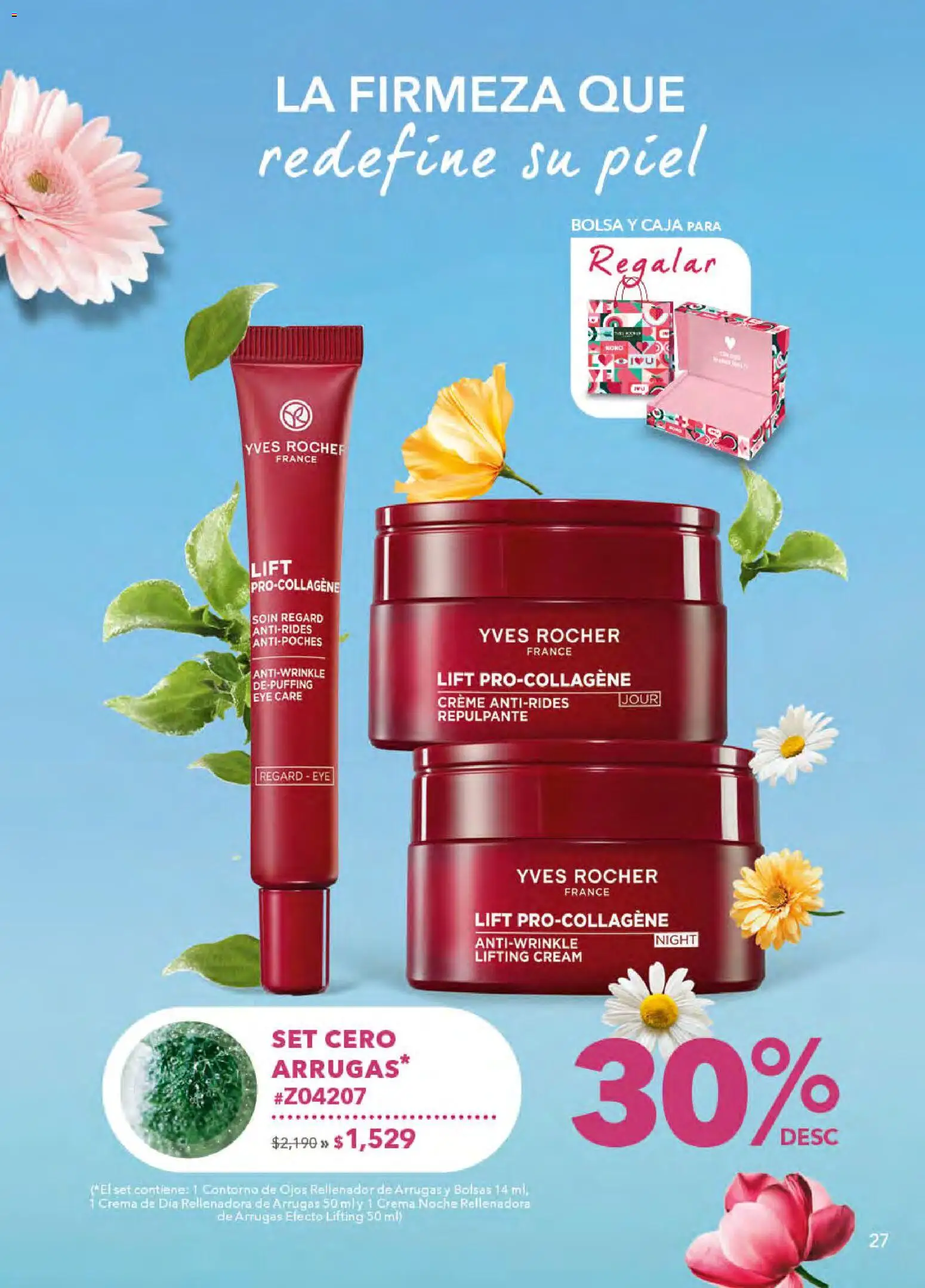 Nuevas ofertas de Yves Rocher válidas en toda la República Mexicana desde el 21.04.2026. ¡Encuentra las mejores ofertas en Yves Rocher campaña 6 2026! | Página: 27 | Productos: Contorno de ojos, Bolsa, Contorno, Caja