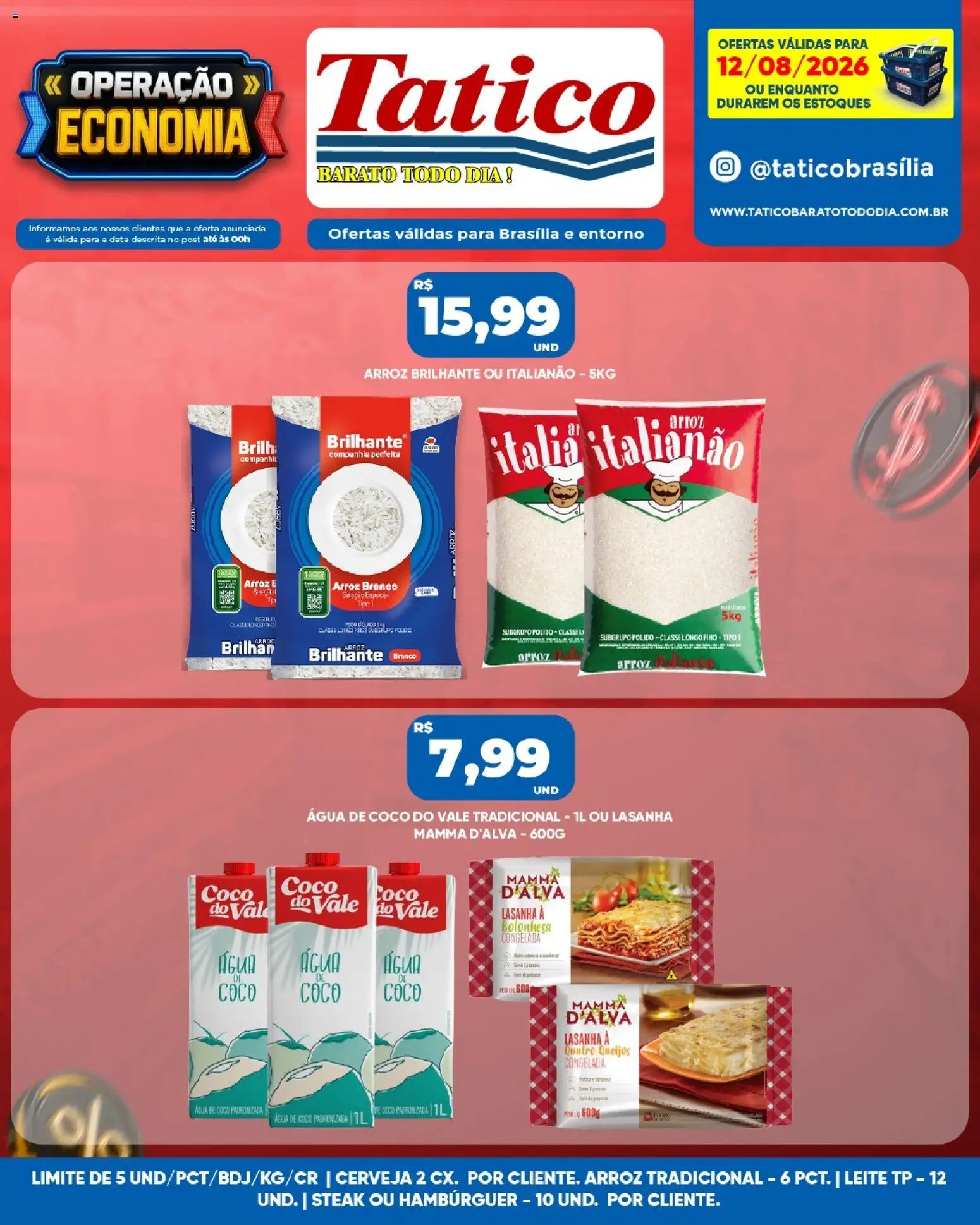 Tatico Folheto - válido de 12/08/2026 | Página: 8 | Produtos: Coco, Steak, Cerveja, Hambúrguer