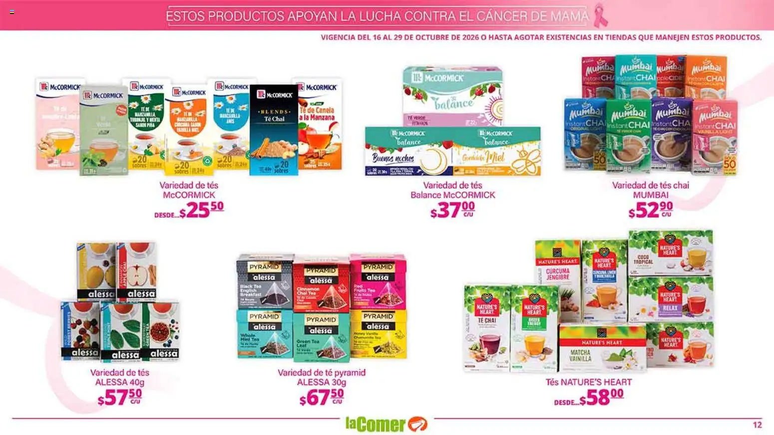 Nuevas ofertas de La Comer válidas en toda la República Mexicana desde el 16/10/2026. ¡Encuentra las mejores ofertas en La Comer folleto es la tienda rosa! | Página: 12