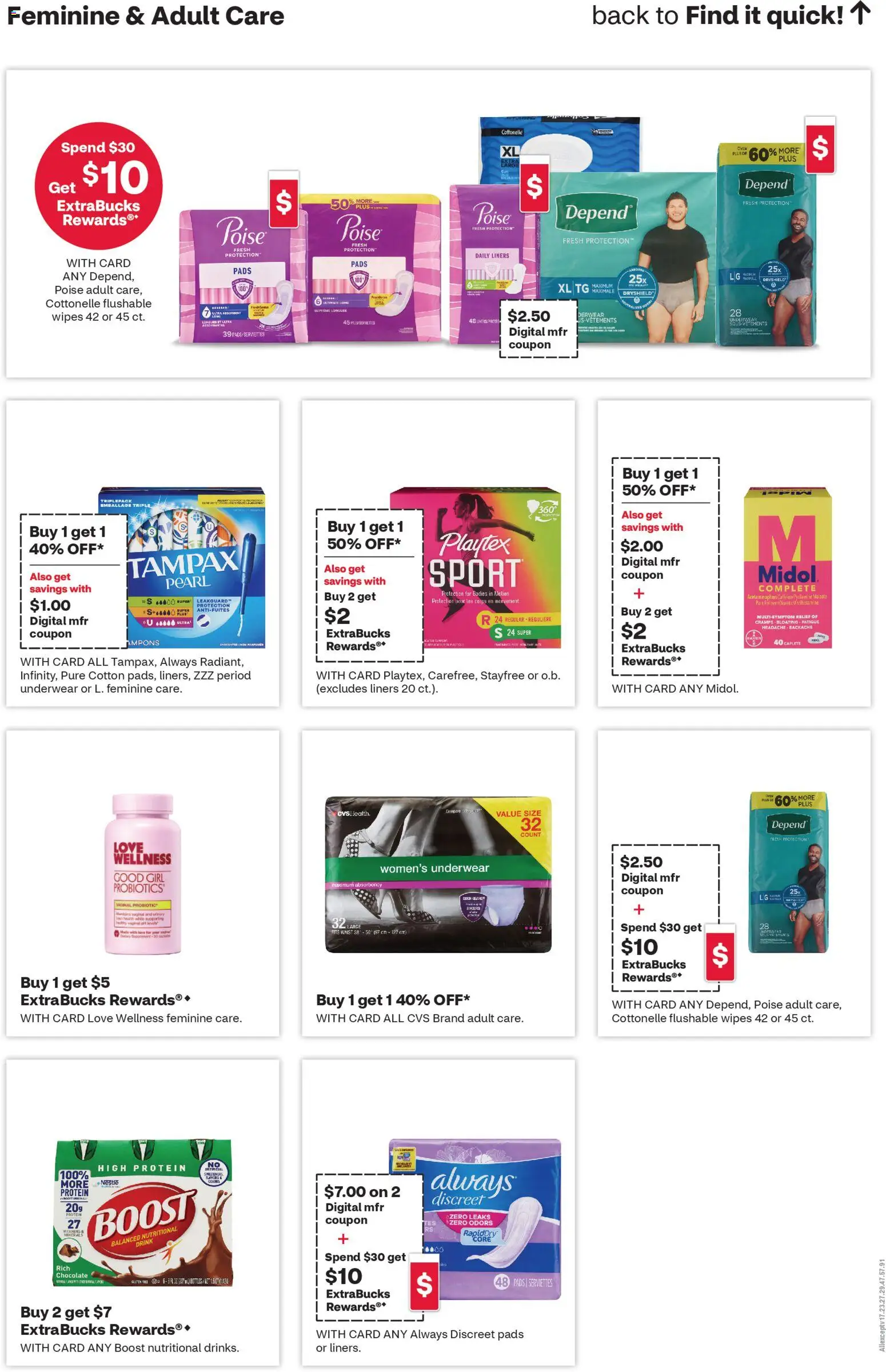 CVS Pharmacy Weekly Ad - AZ - valid from 12.04.2026 | Page: 7 | Products: Chocolate, Pads, Underwear