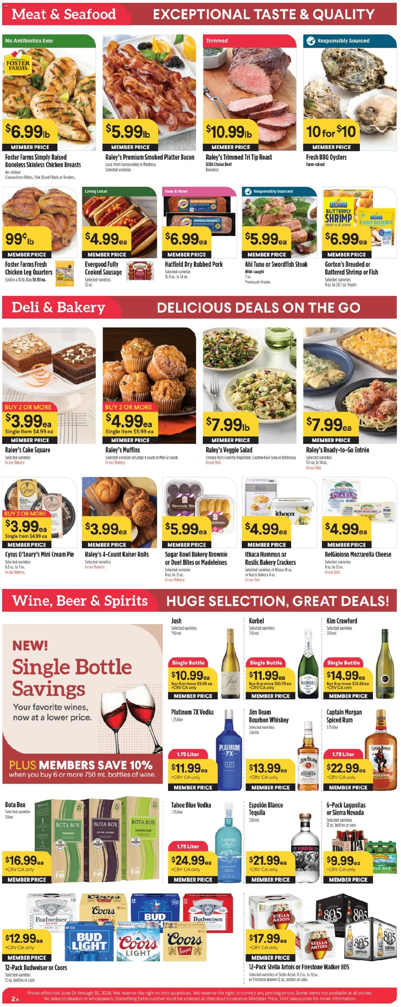 Raley's Weekly Ad - valid from 06/24/2026 | Page: 3 | Products: Box, Pork, Cream, Salad