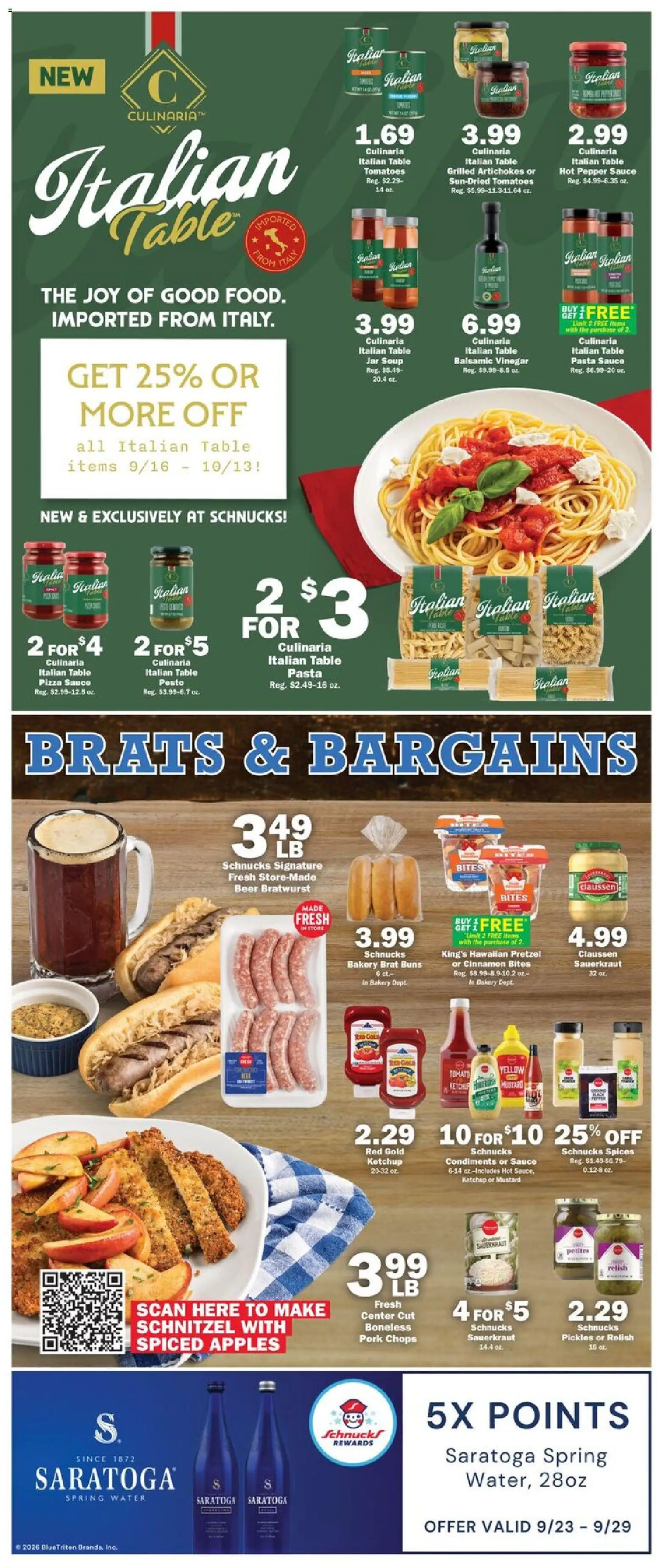 Schnucks Weekly Ad - valid from 09/23/2026 | Page: 2 | Products: Spring water, Spices, Water, Sauerkraut