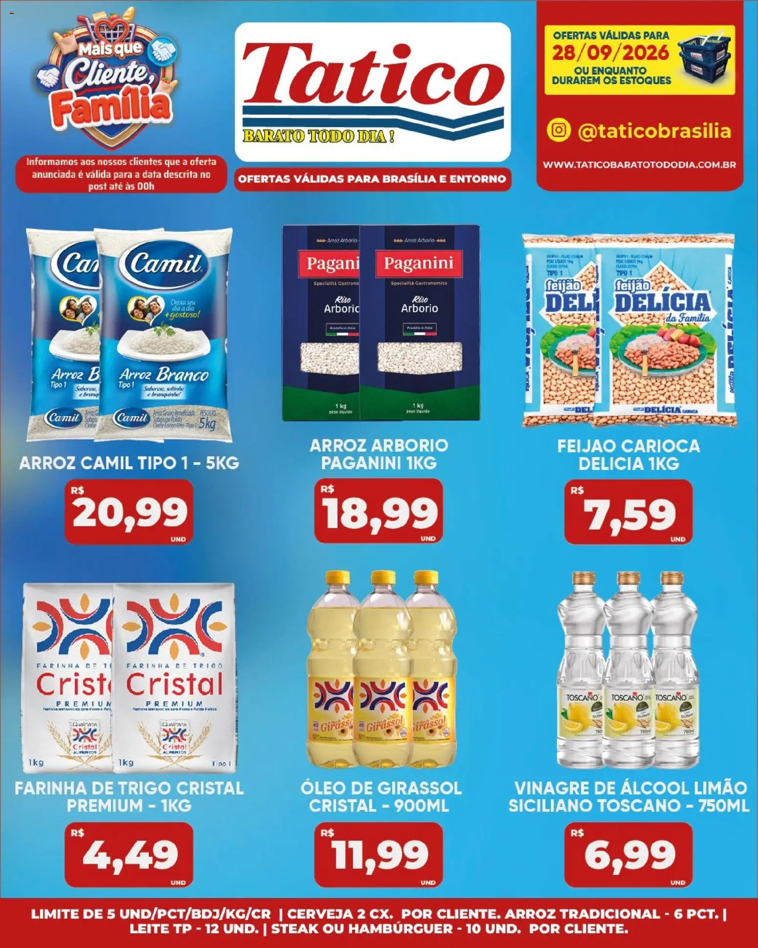 Tatico Folheto - válido de 28/09/2026 | Página: 15 | Produtos: Feijão, Steak, Farinha de trigo, Óleo de girassol