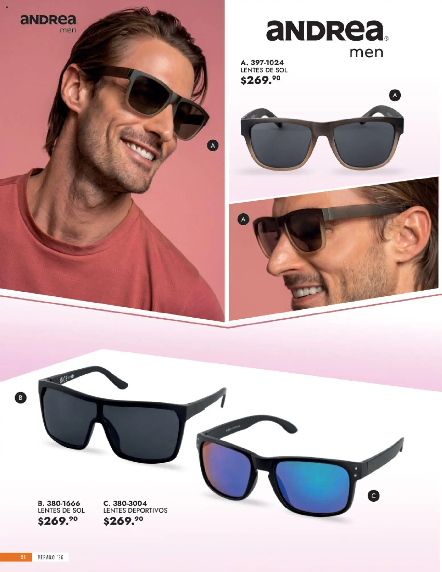 Nuevas ofertas de Andrea válidas en toda la República Mexicana desde el 24/05/2026. ¡Encuentra las mejores ofertas en Andrea catálogo Accesorios para todos! | Página: 51 | Productos: Lentes, Lentes de sol