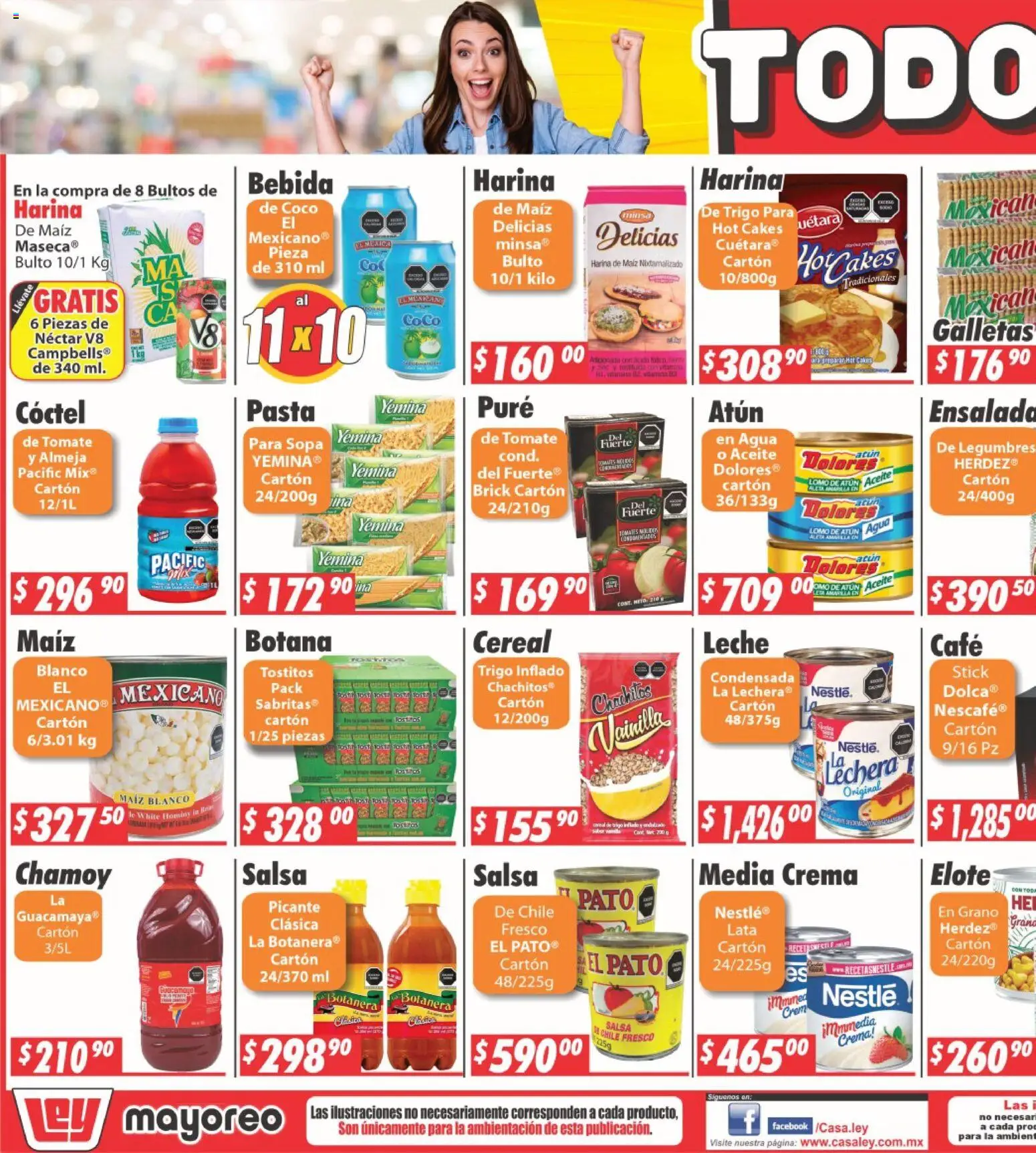 Nuevas ofertas de Casa Ley válidas en toda la República Mexicana desde el 15.06.2026. ¡Encuentra las mejores ofertas en Casa Ley folleto La Paz! | Página: 5 | Productos: Tomate, Agua, Leche, Ensalada