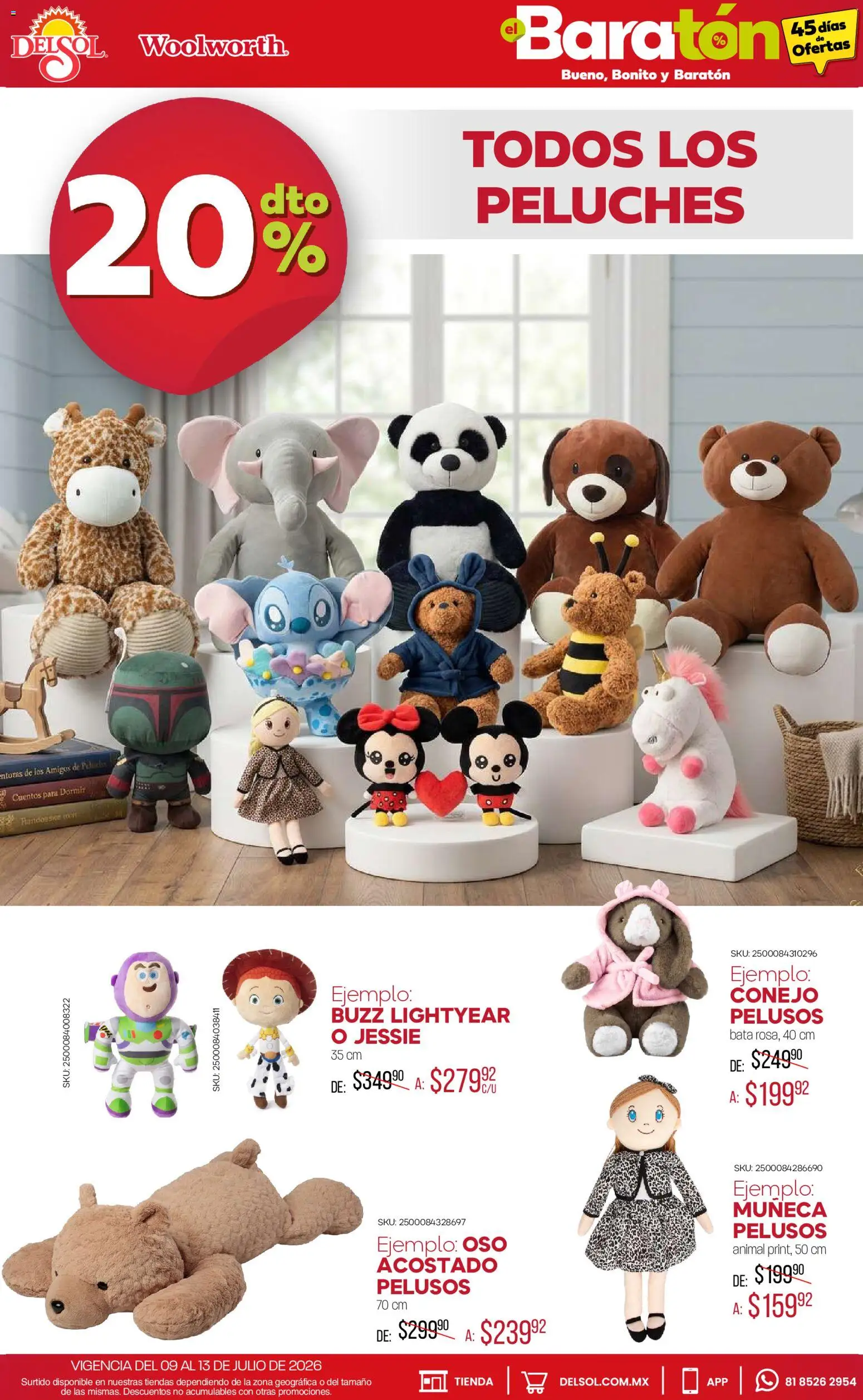 Nuevas ofertas de Del Sol y Woolworth válidas en toda la República Mexicana desde el 09/07/2026. ¡Encuentra las mejores ofertas en Del Sol y Woolworth catálogo Bueno, Bonito y Baratón! | Página: 20 | Productos: Bata
