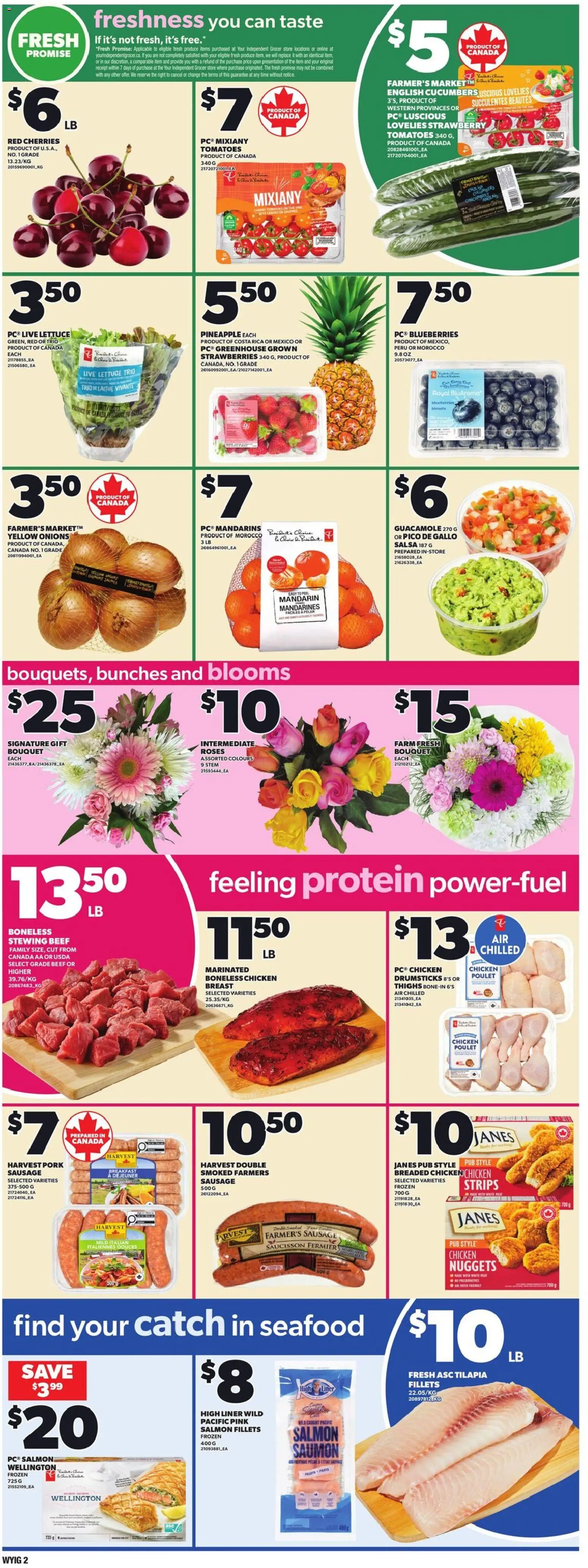Loblaws flyer valid from 28.05.2026 | Page: 3 | Products: Beef, Cucumbers, Chicken, Tomatoes