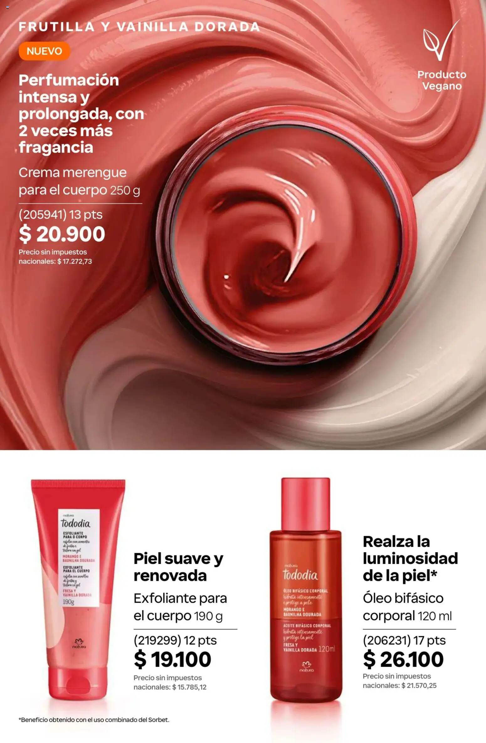 Catálogo Natura Ciclo 10 │ válido desde el 30/06/2026 | Página: 200 | Productos: Frutilla, Fragancia, Aceite, Crema