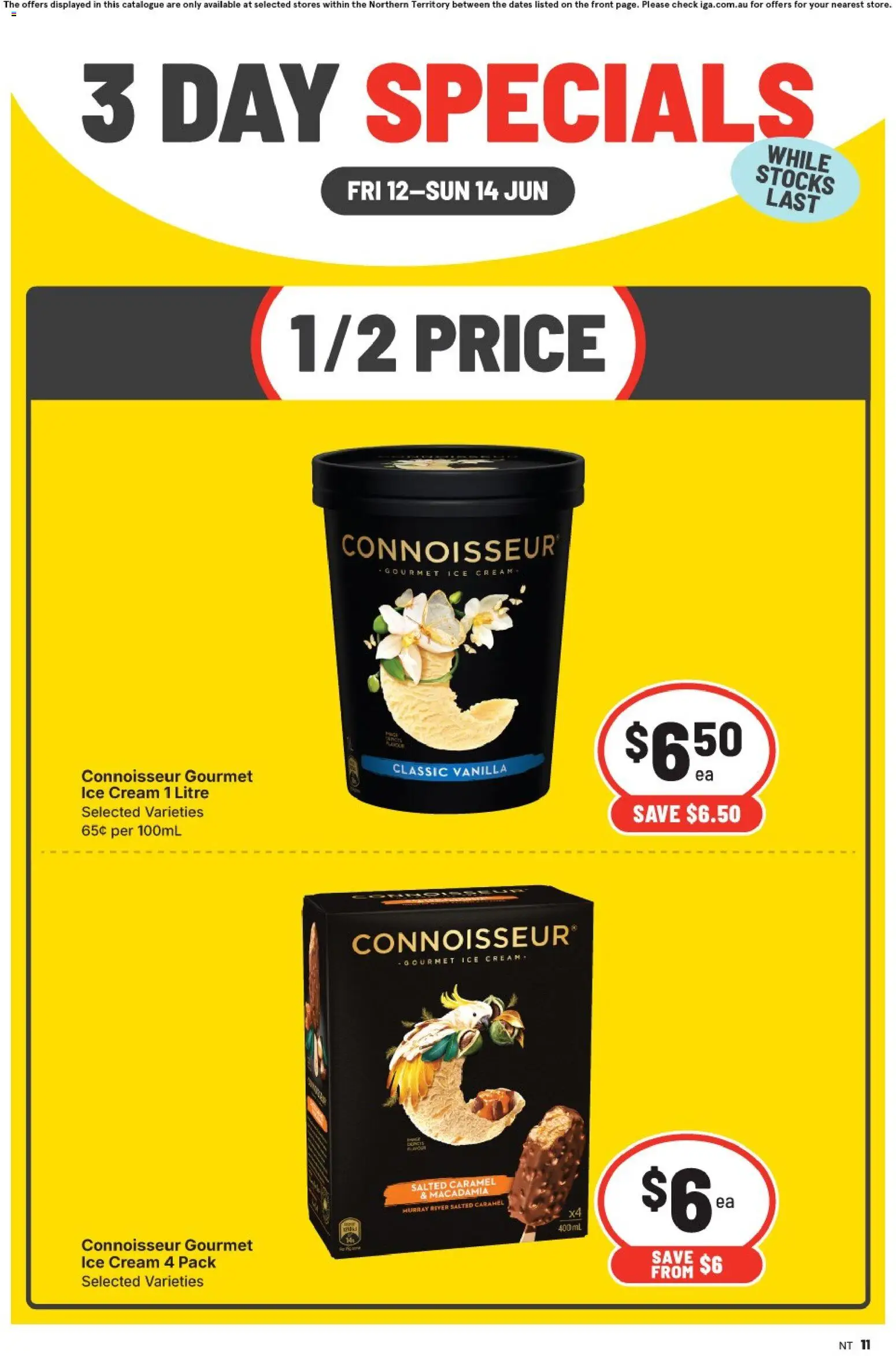 IGA catalogue - valid from 12.06.2026 | Page: 3 | Products: Cream, Ice cream