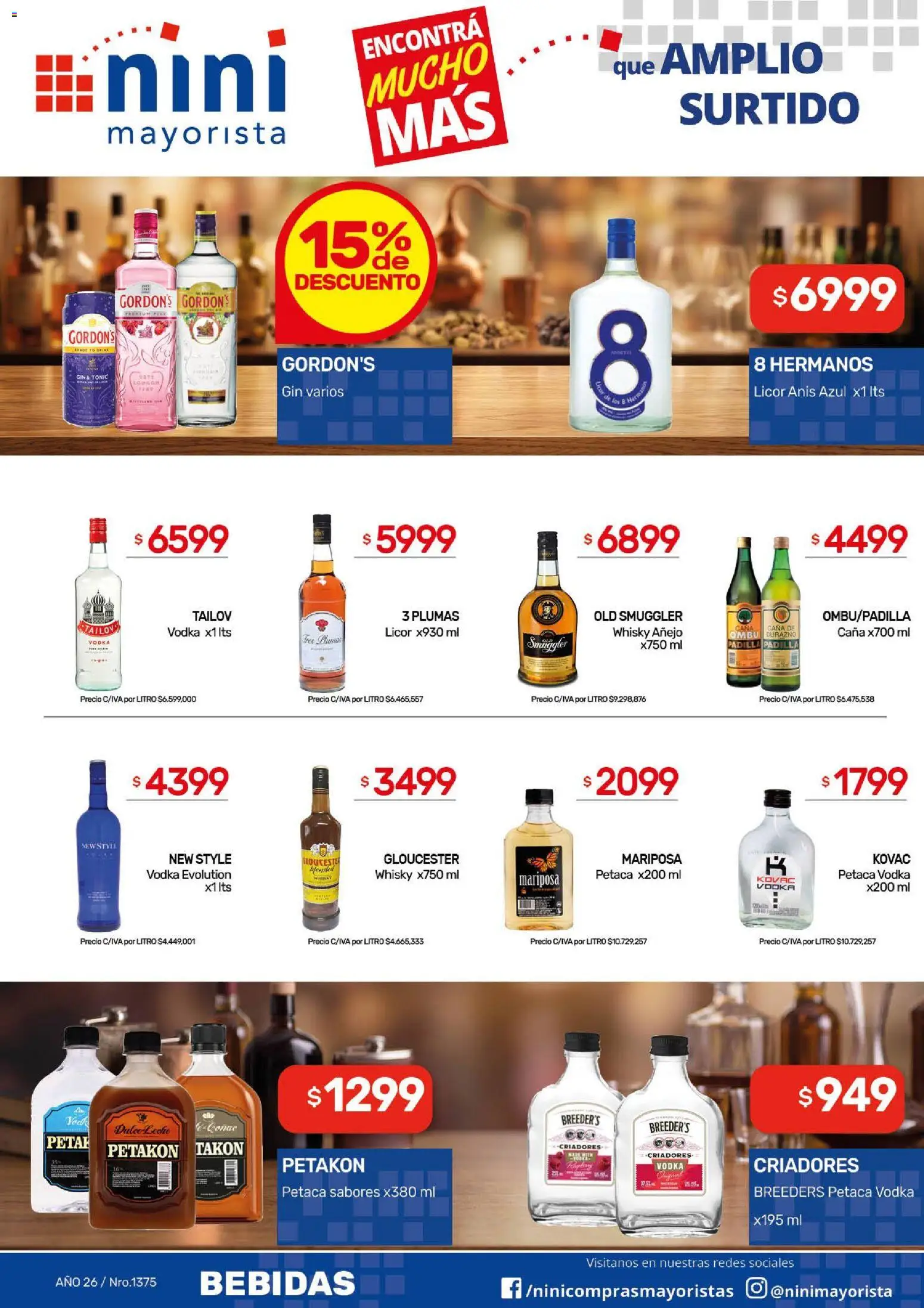 NINI Mayorista catálogo │ válido desde el 31/08/2026 | Página: 21 | Productos: Vodka, Coñac, Gin, Dulce