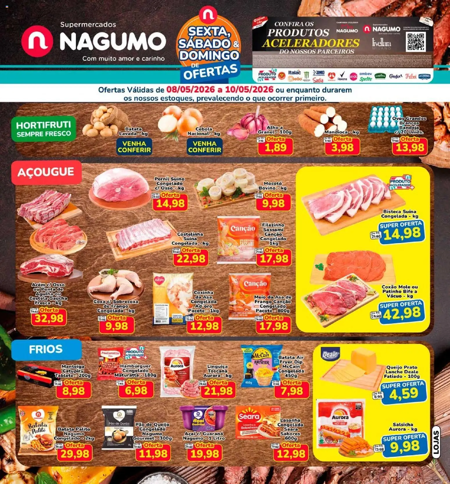 Nagumo Folheto - válido de 08.05.2026 | Página: 1 | Produtos: Guaraná, Ovos, Batata, Frango