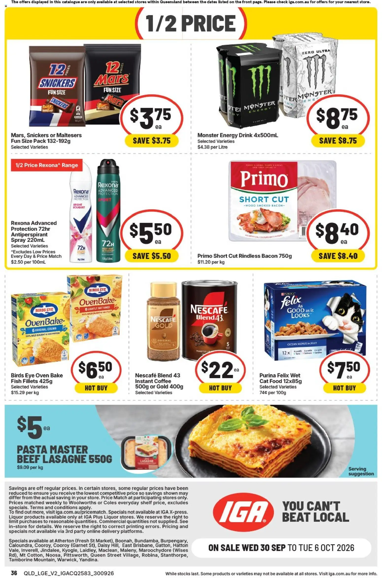 IGA catalogue - valid from 30/09/2026 | Page: 10 | Products: Food, Fish, Antiperspirant, Nescafe