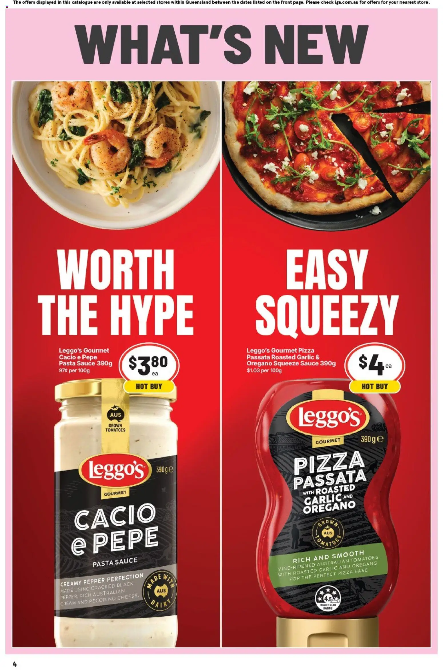 IGA catalogue - valid from 27.05.2026 | Page: 4 | Products: Oregano, Pasta, Sauce, Pepper